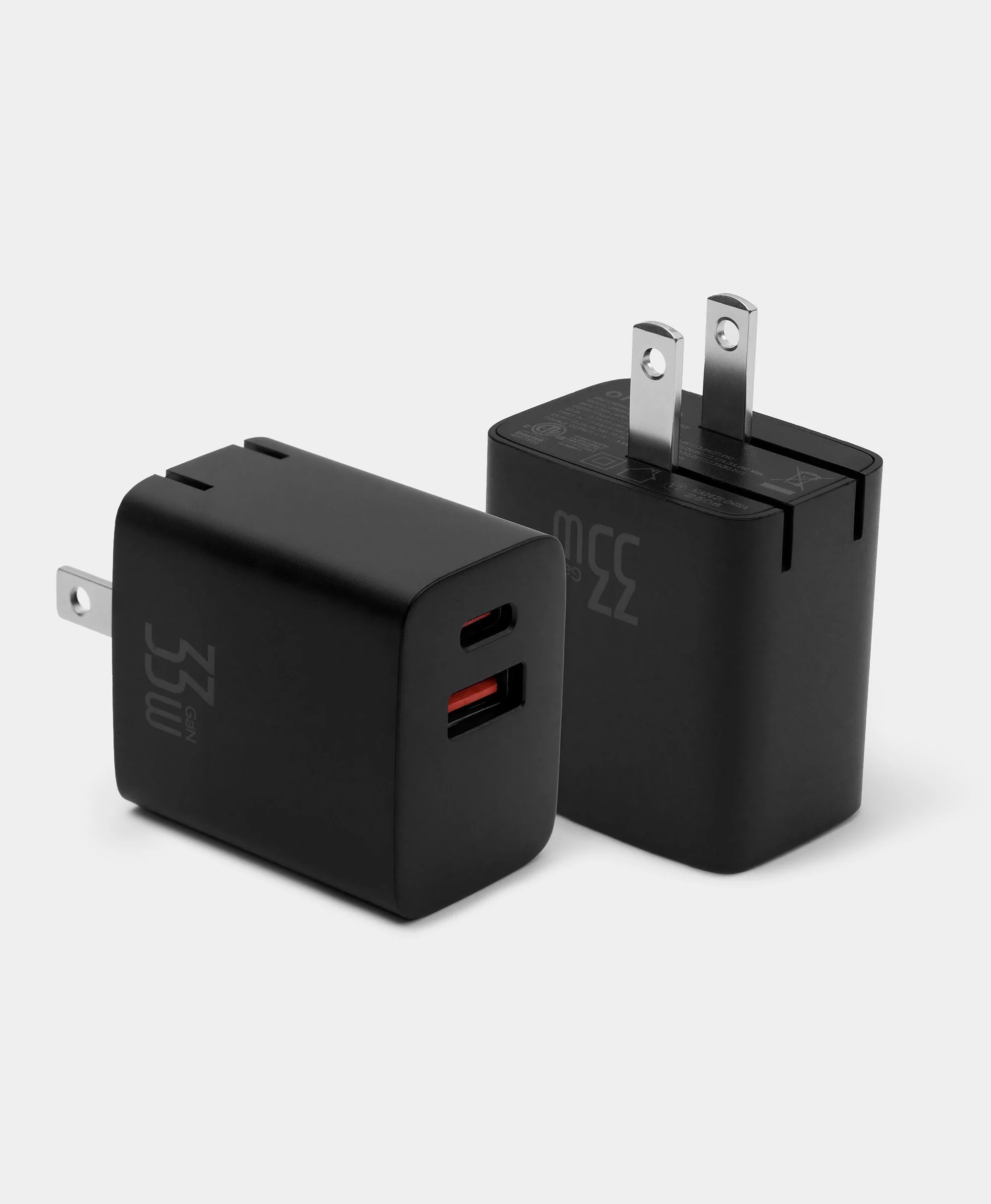 33W Dual Port Battery Charger (US Plug) - Image 2