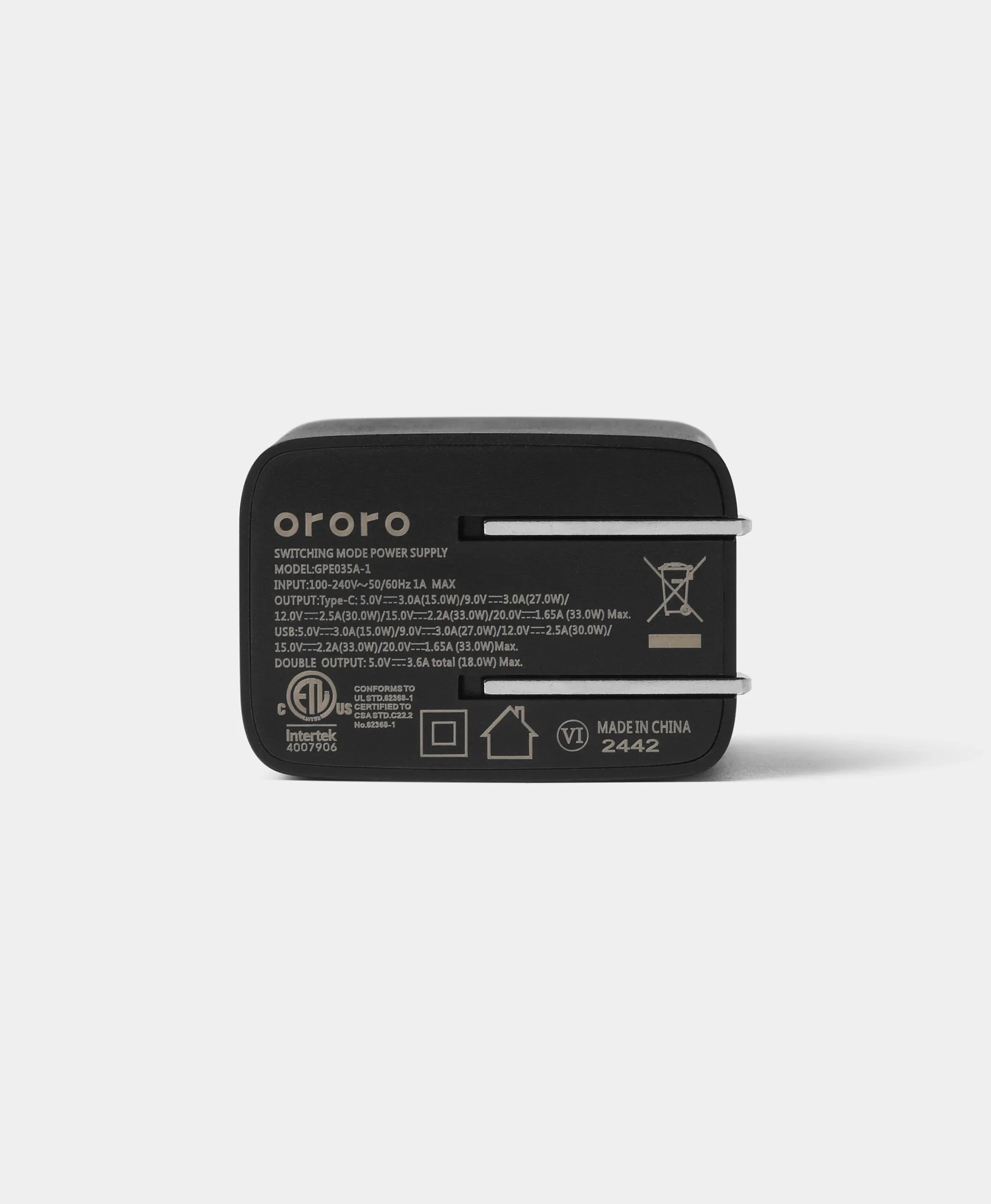 33W Dual Port Battery Charger (US Plug) - Image 4