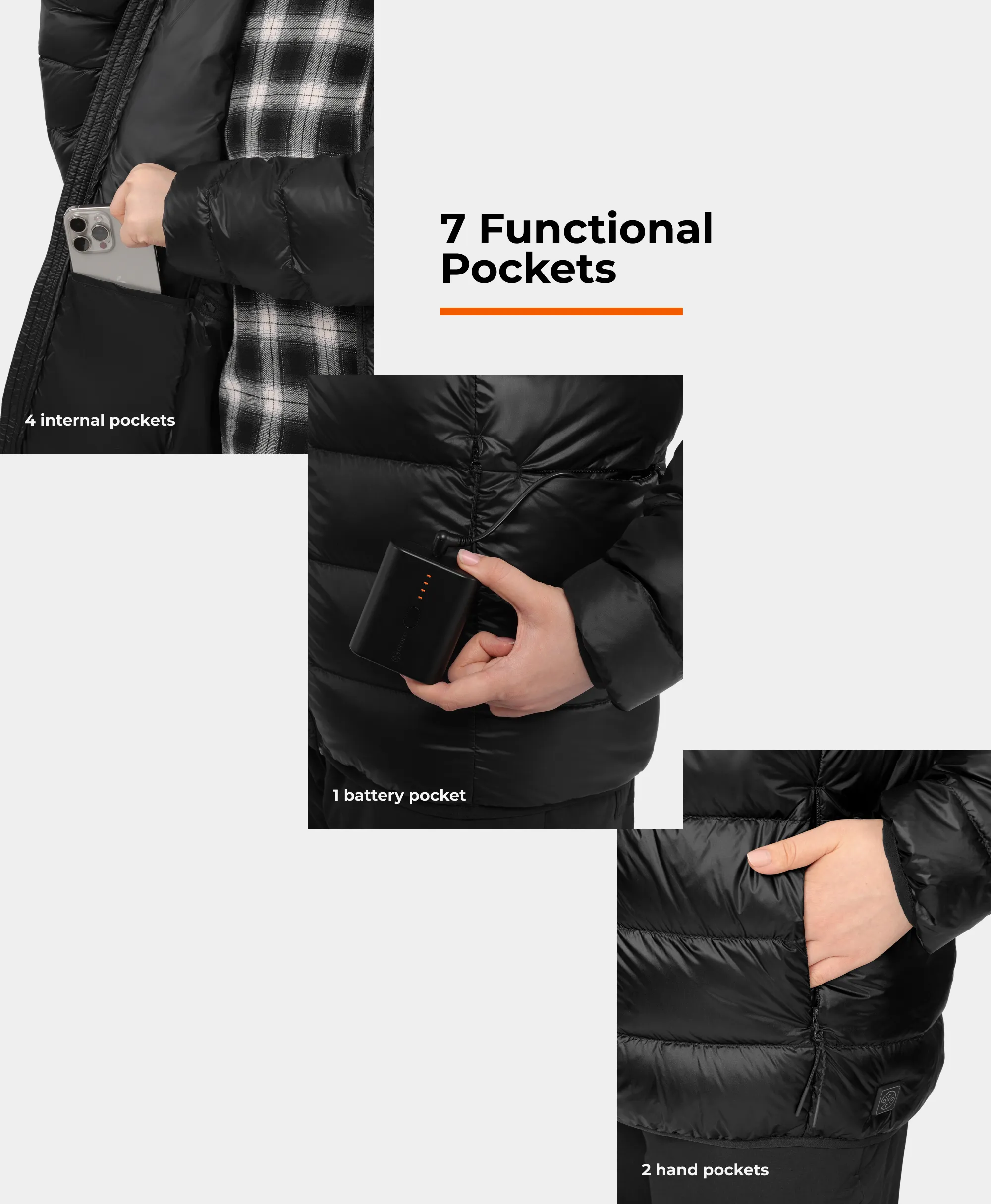 Aero Women's 4-Zone Packable Heated Down Jacket (Apparel Only) - Image 12