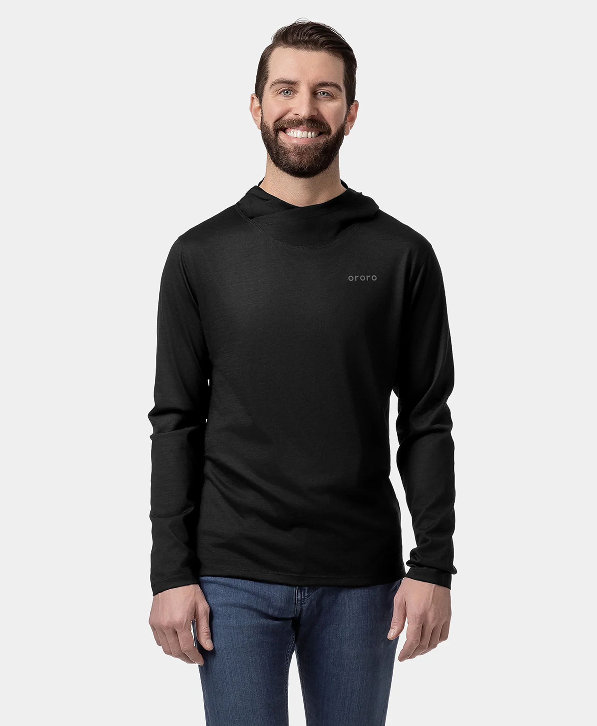 Aoraki Unisex Merino Wool Blend Baselayer - Black - Image 4