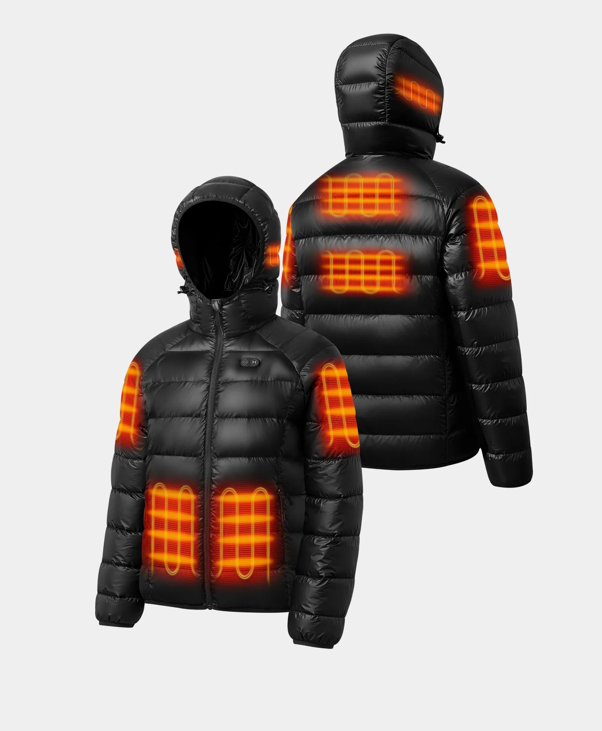 AeroPro Men's 8-Zone Packable Heated Down Jacket - Image 2