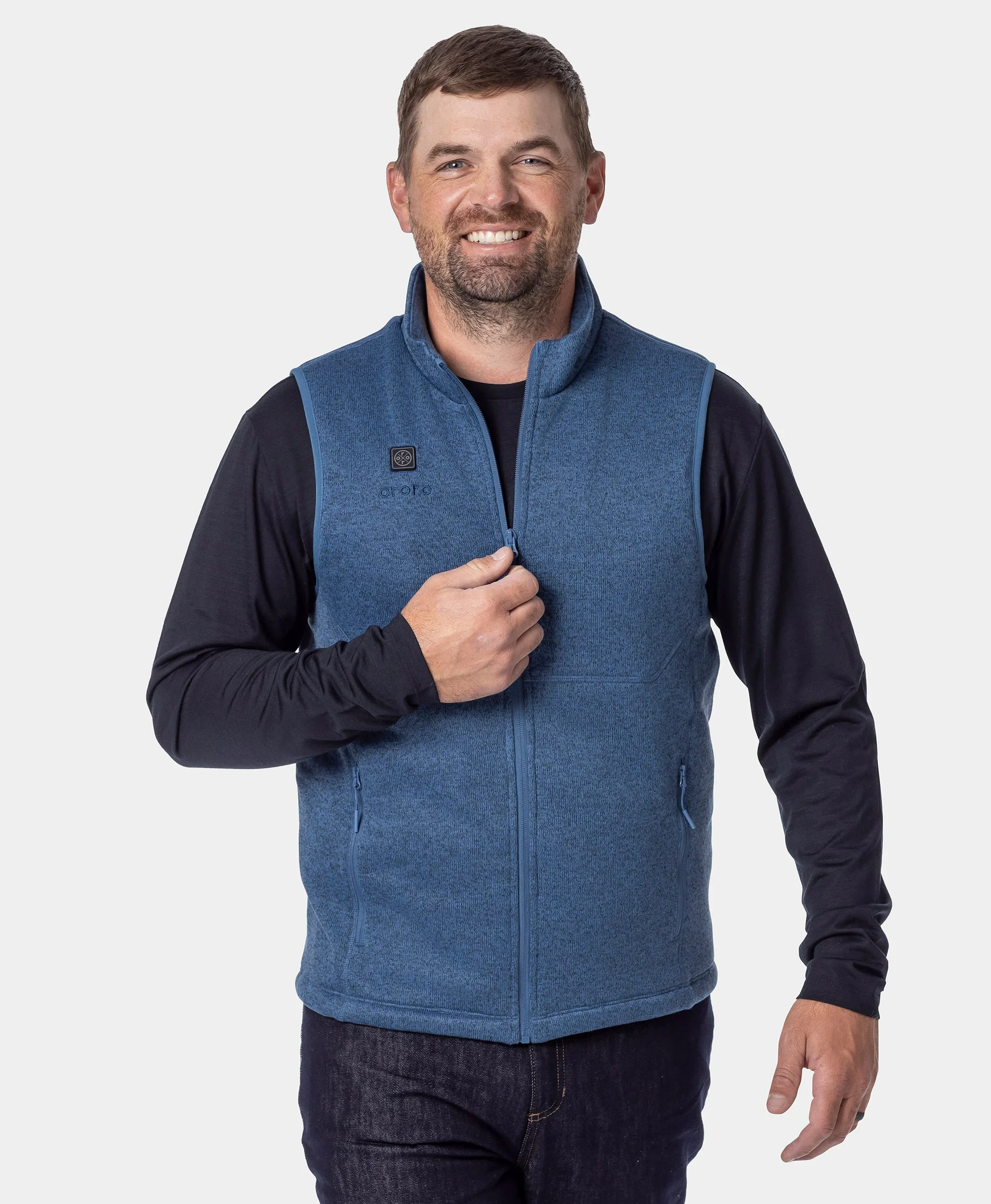 Augusta Tournament Men's 4-Zone Heated Sweater Fleece Vest - Image 3