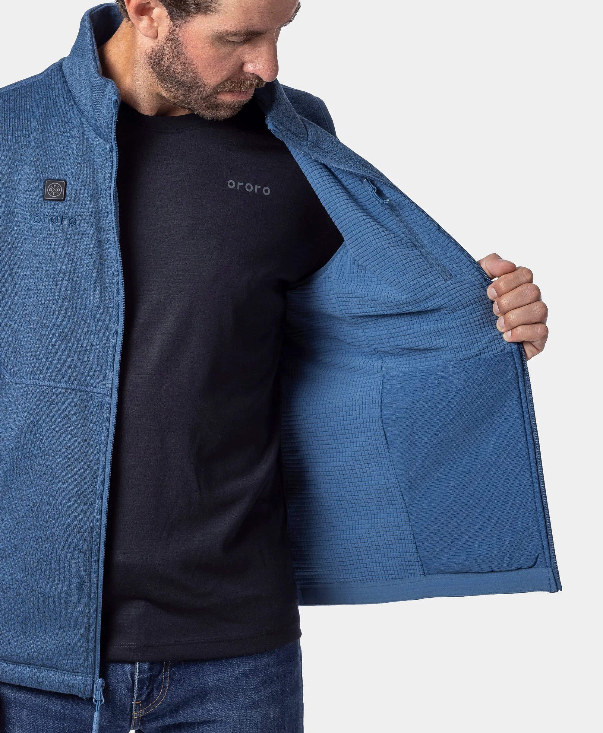 Augusta Tournament Men's 4-Zone Heated Sweater Fleece Vest - Image 7