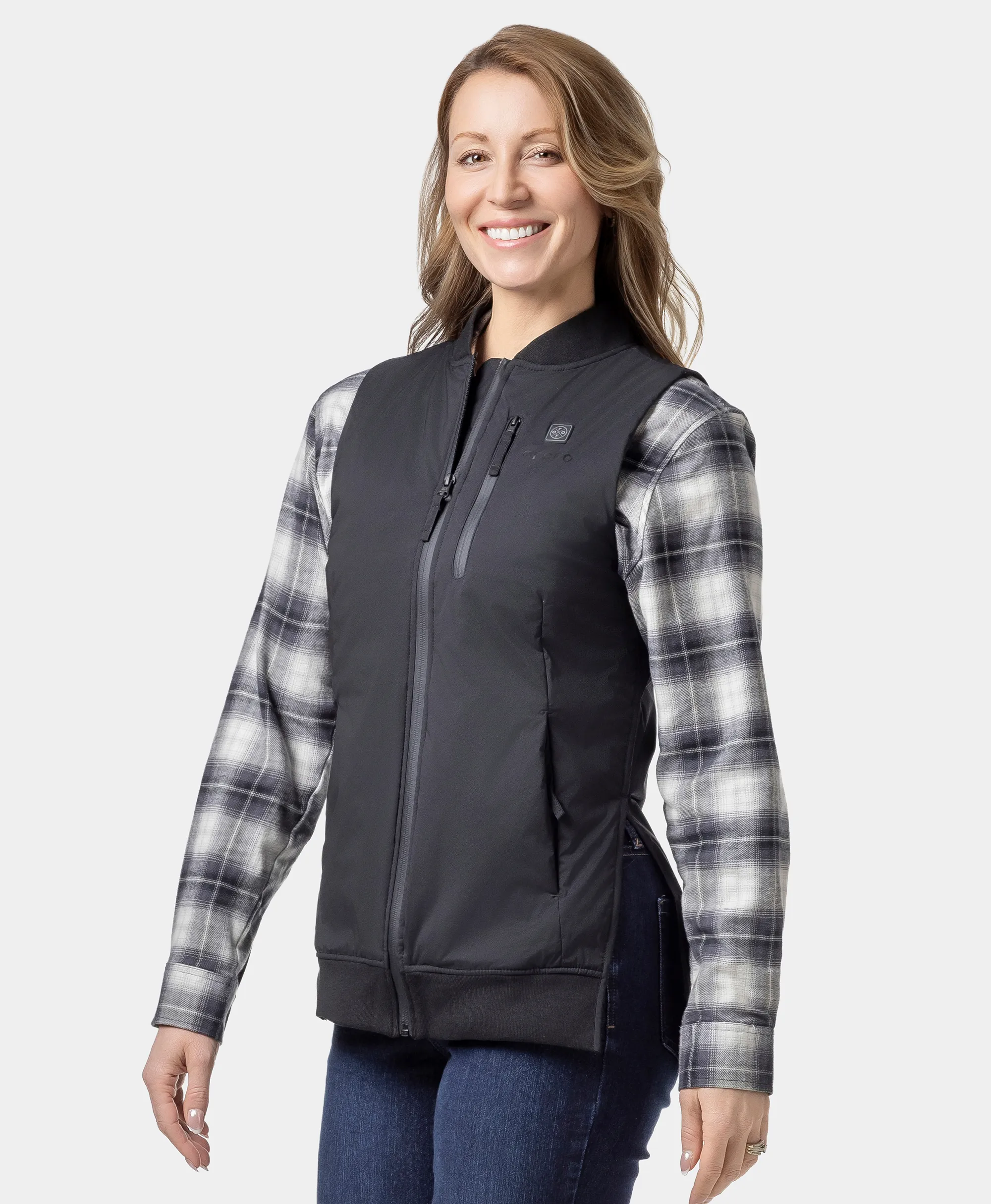 Blair Women's Heated Long Bomber Vest  (Final Sale) - Image 4