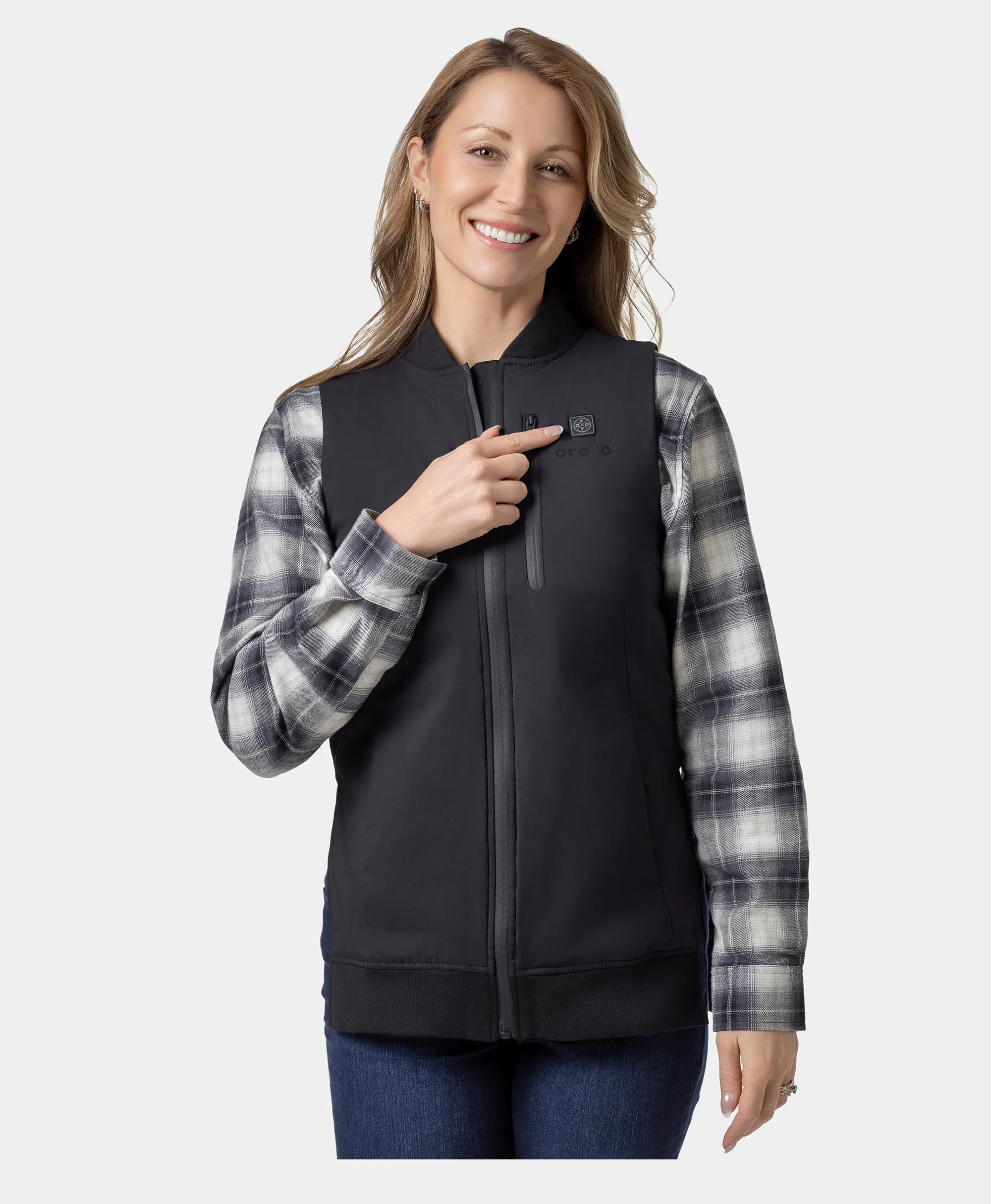 Blair Women's Heated Long Bomber Vest  (Final Sale) - Image 5