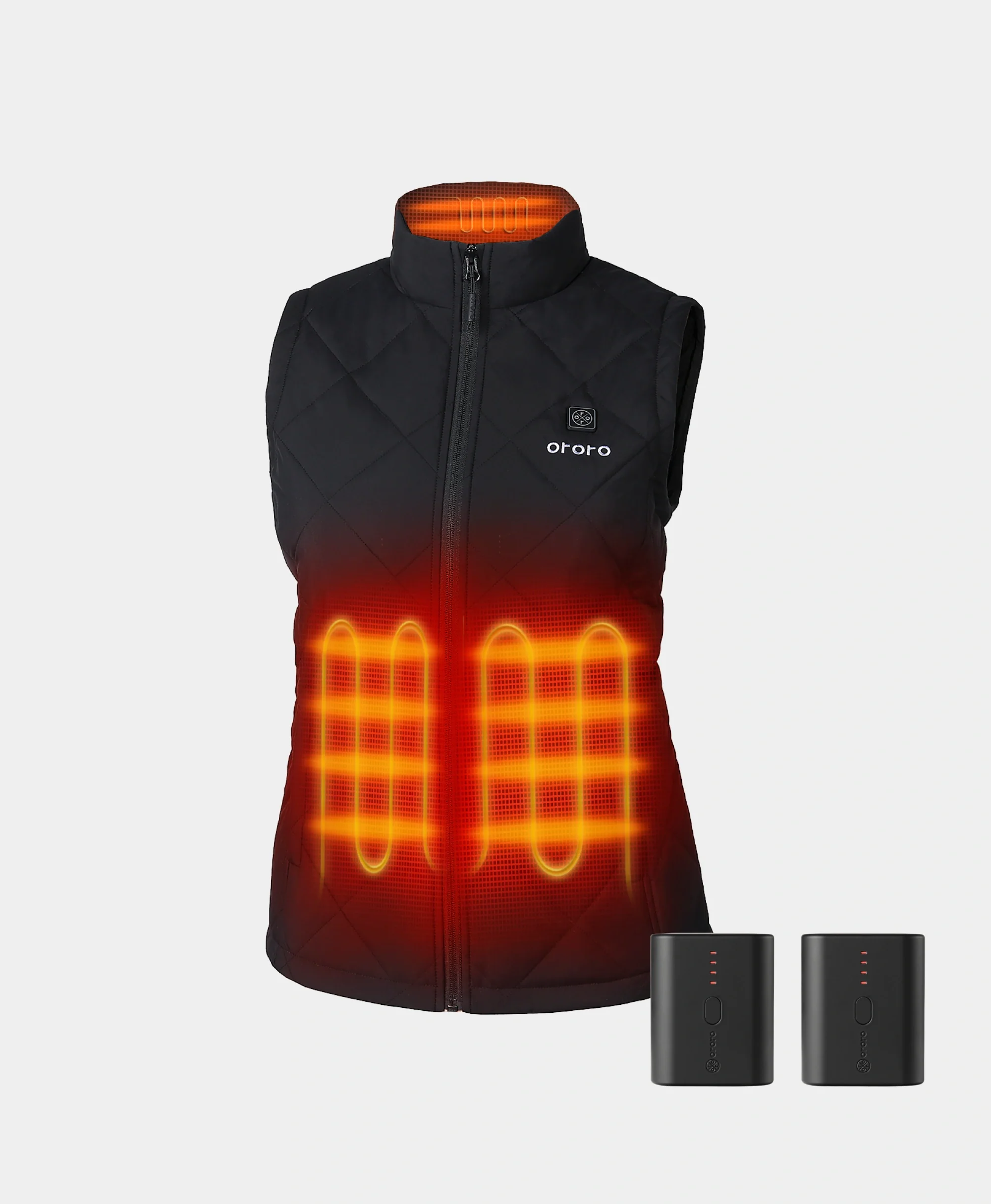Women's Heated Quilted Vest - Black - Image 3