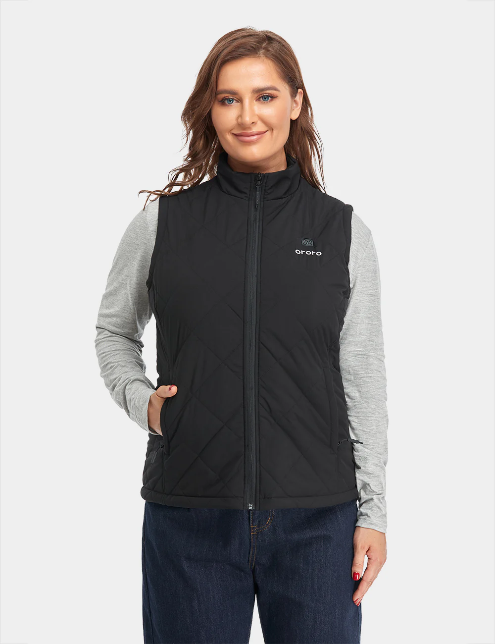 Women's Heated Quilted Vest - Black - Image 7