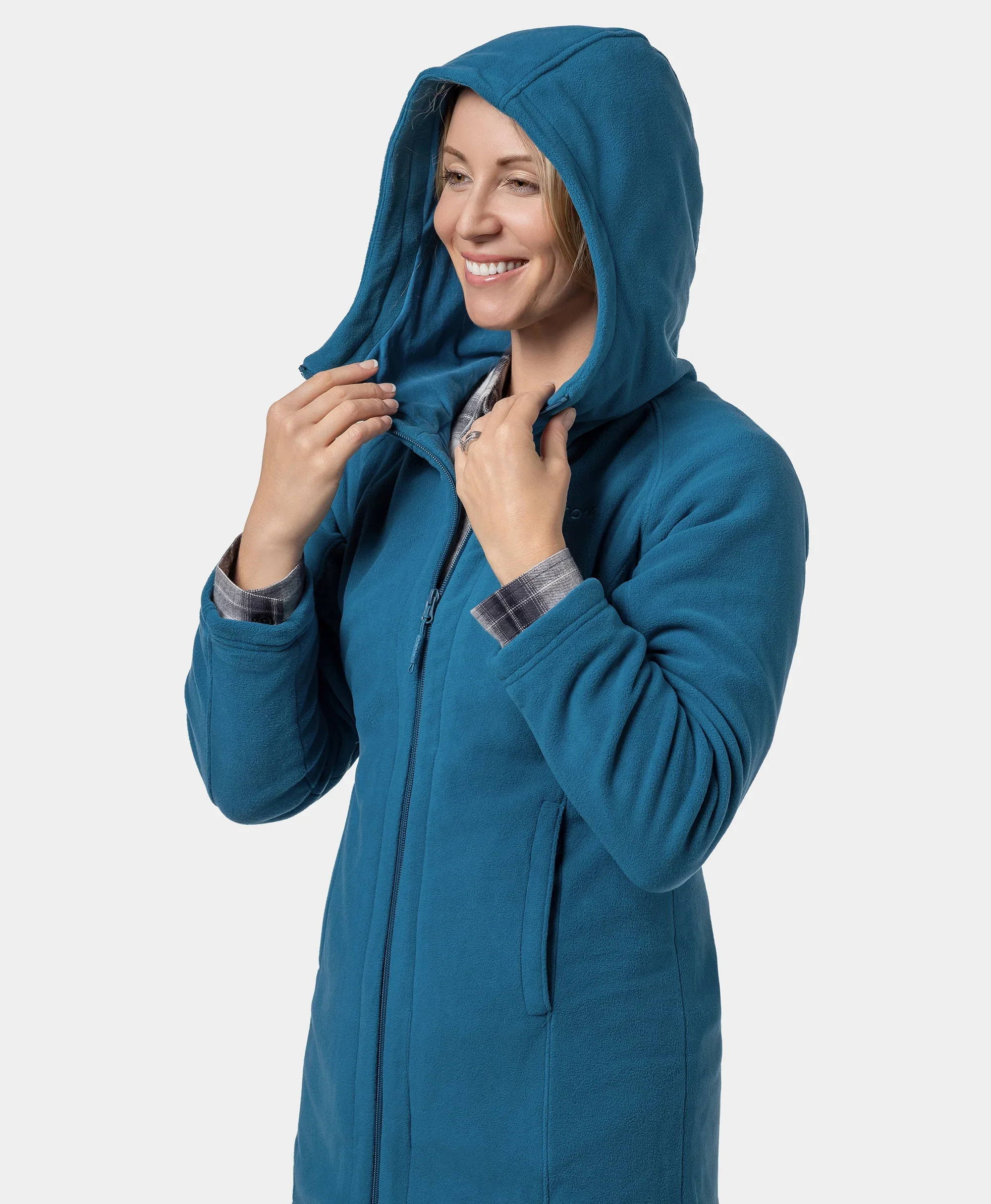 Felicity Women's Heated Fleece Hoodie Jacket - Image 4