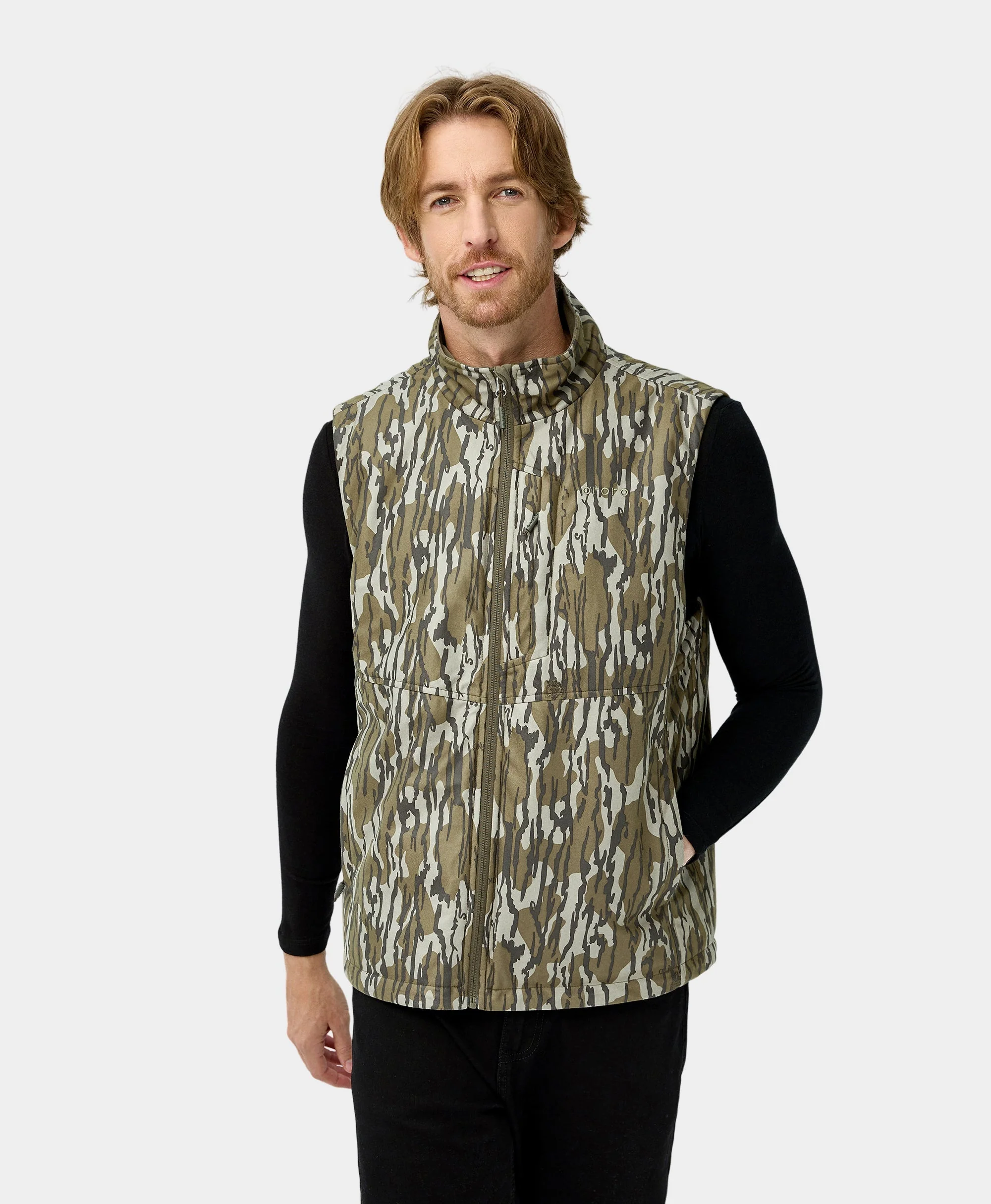 Men's Heated Hunting Vest - Mossy Oak® Bottomland Pattern (Apparel Only) - Image 3