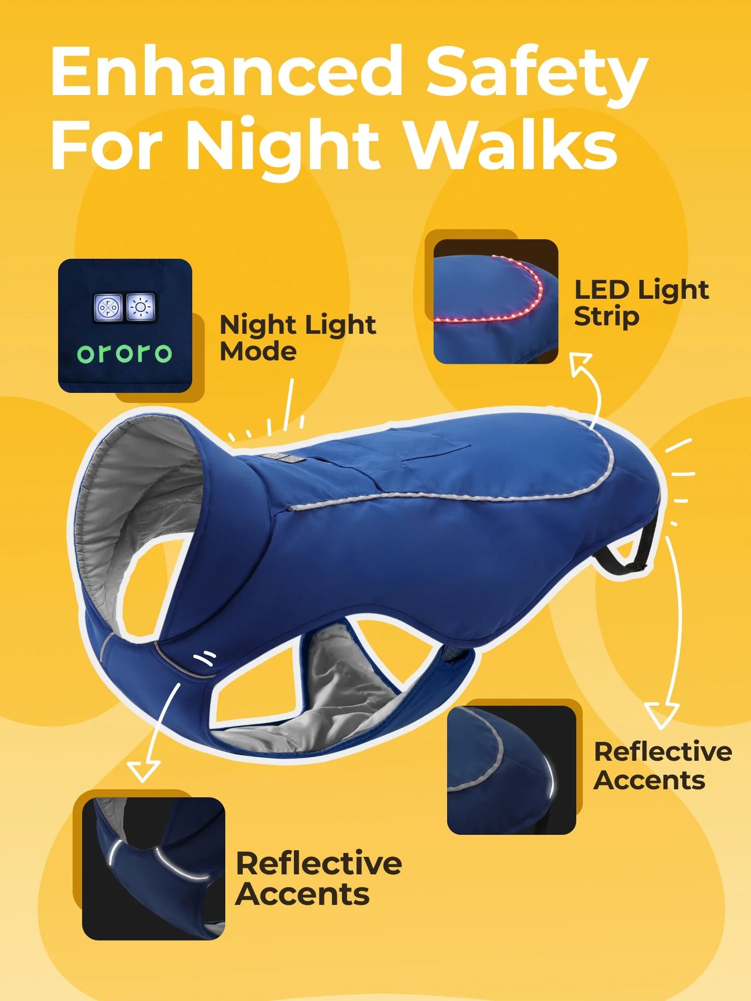 Koldpwoof 4-Zone Heated Dog Vest w/ LED Lights - Image 6