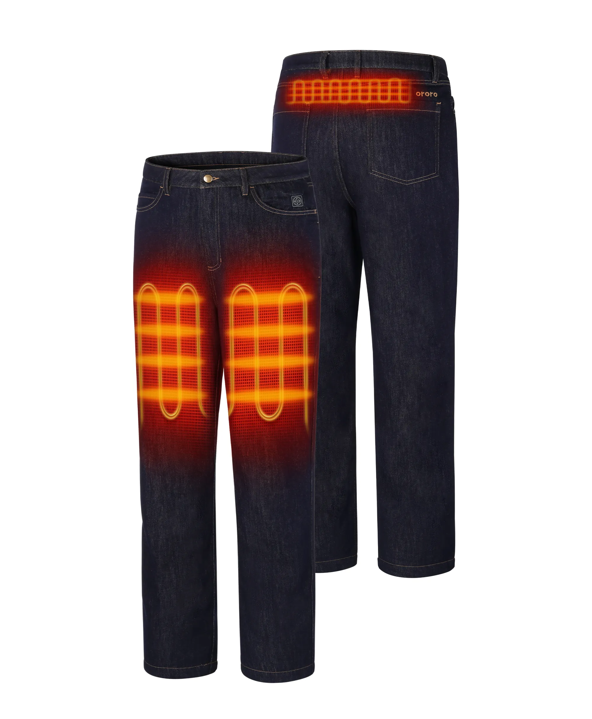Heatenim Men’s Heated Denim Pants with Fleece Lining - Image 2