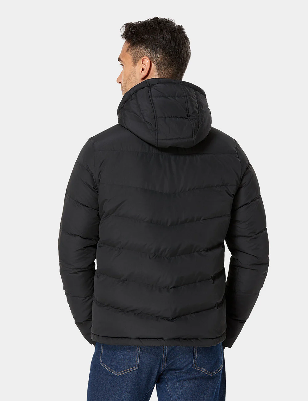 Men's Heated Down Jacket - Black (Apparel Only) - Image 4