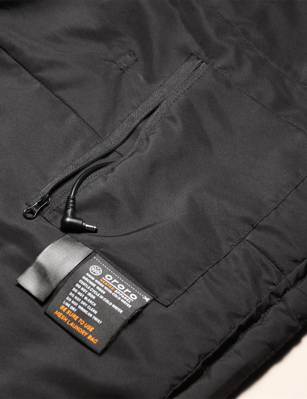 Men's Heated Down Jacket - Black (Apparel Only) - Image 7