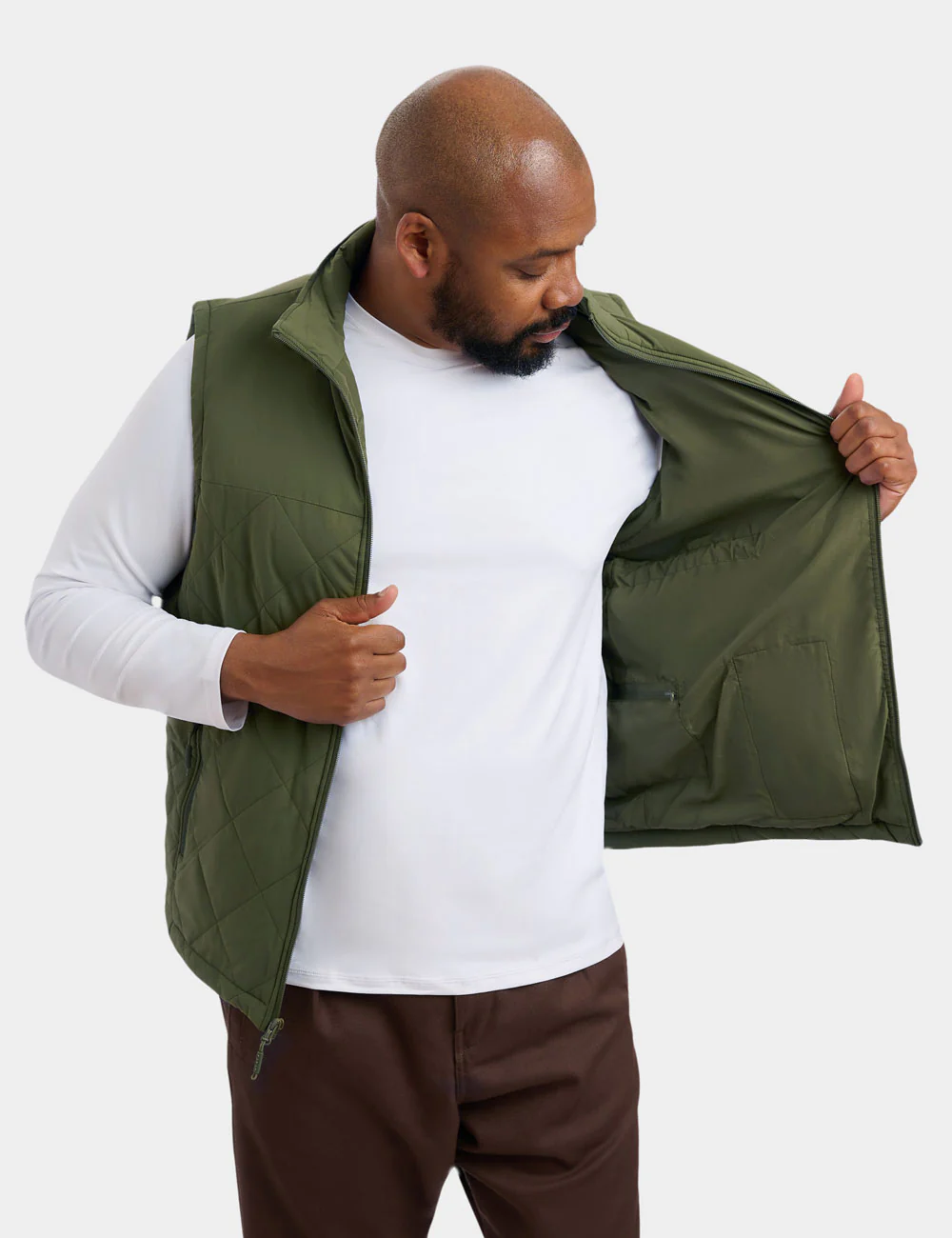 Men's Heated Quilted Vest - New Colors - Image 8
