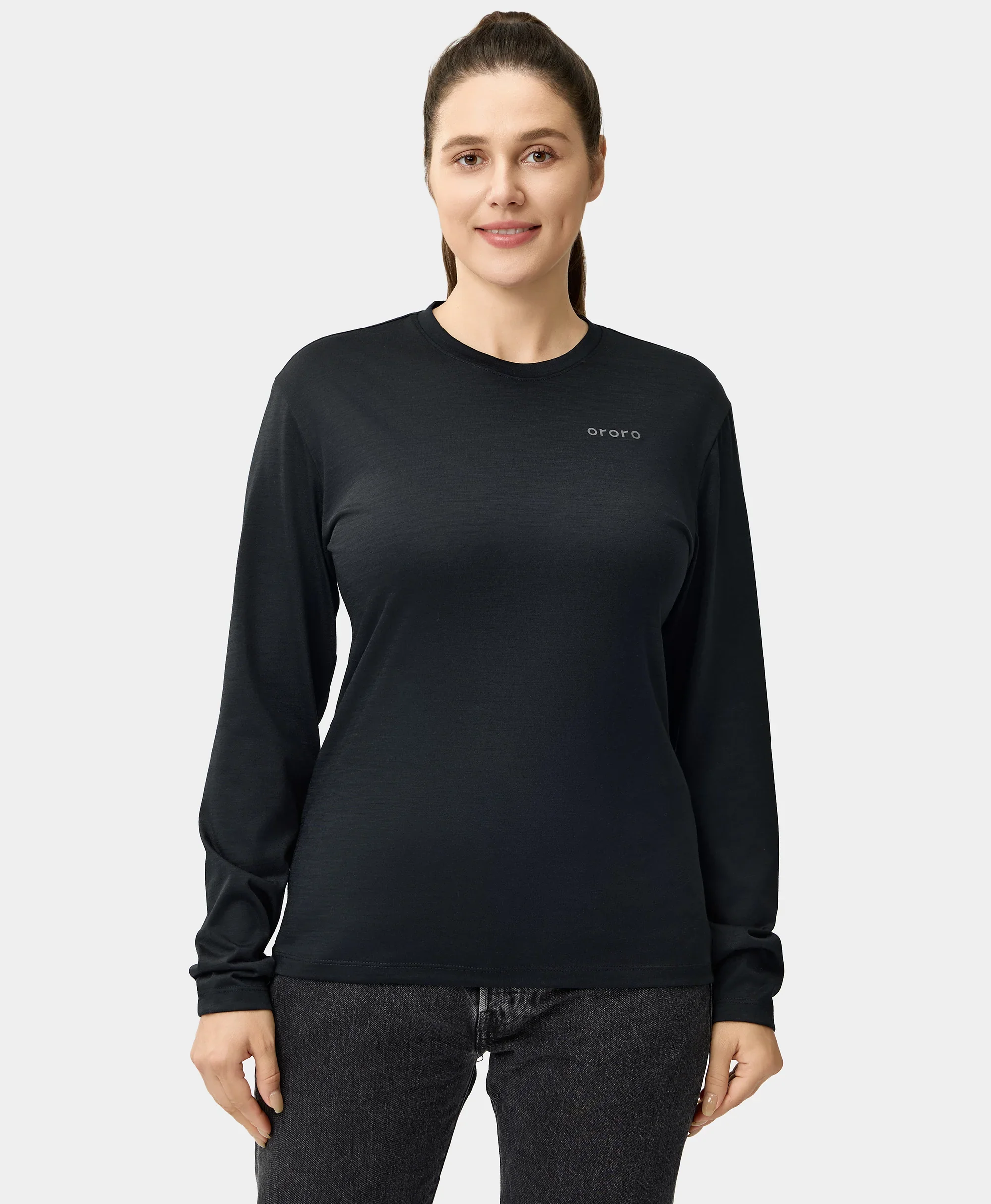 Aoraki Unisex Merino Wool Blend Baselayer - Black - Image 23