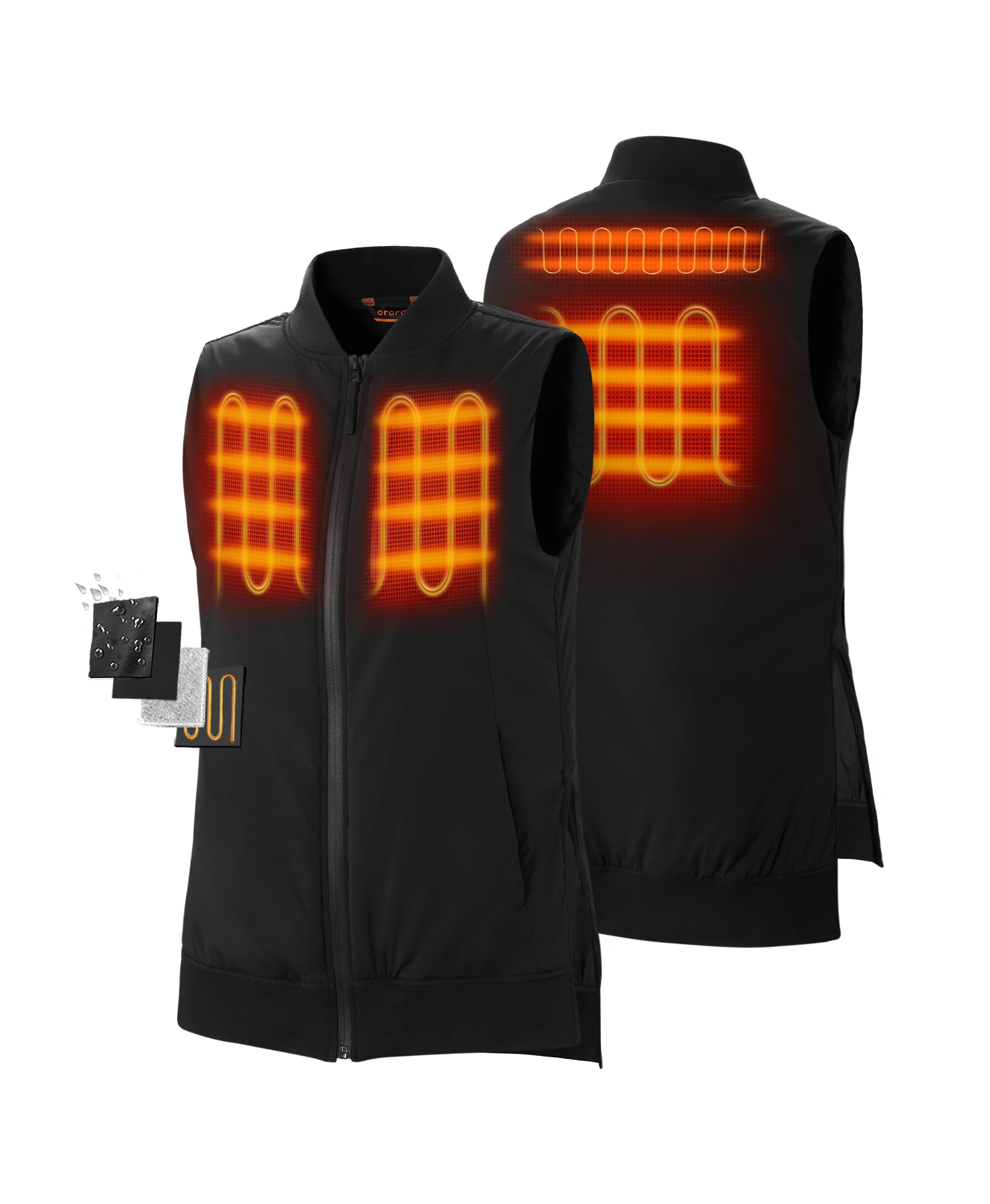 (Open-box) Blair Women's Heated Long Bomber Vest(Battery Set Not Included)