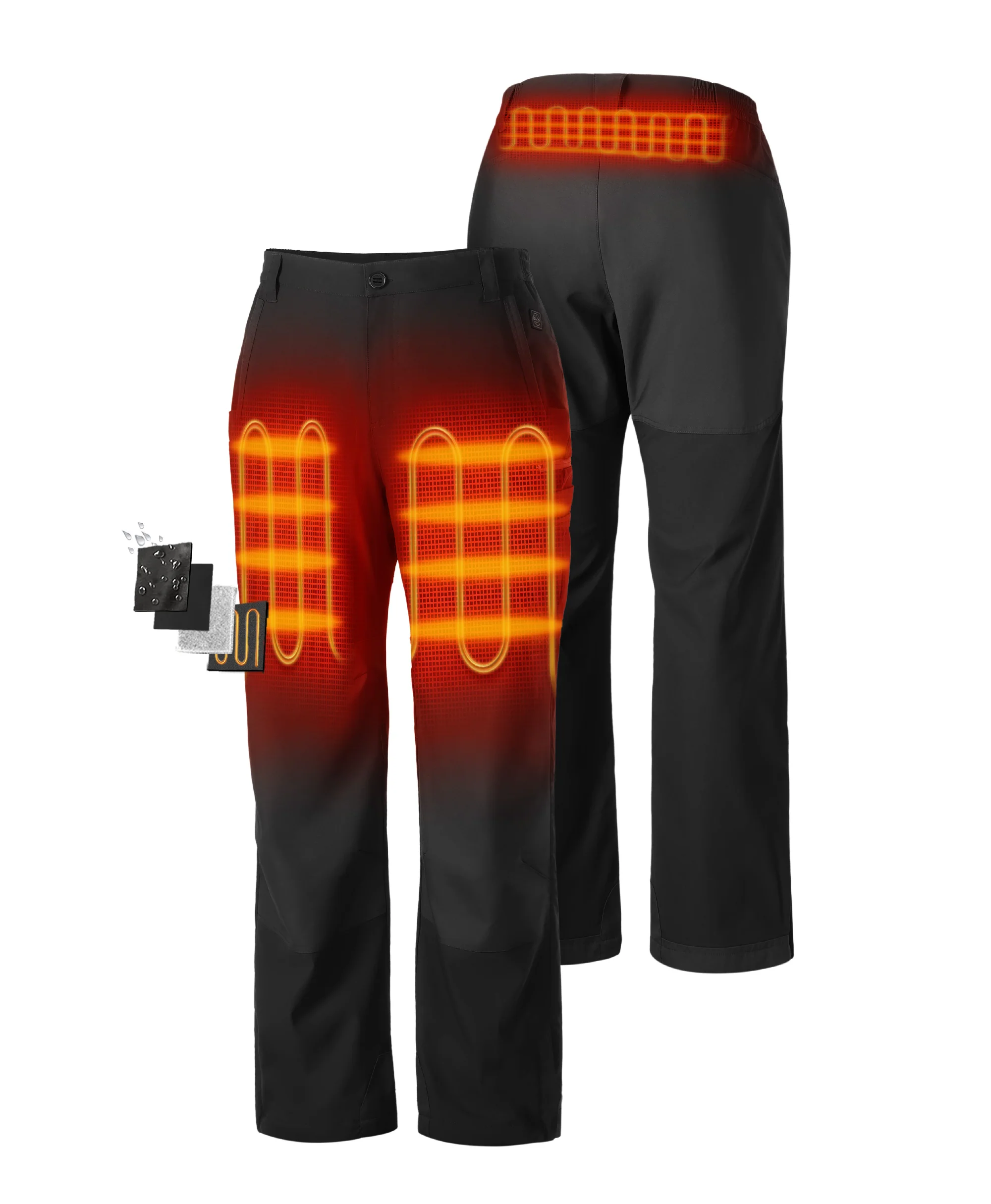 (Open-box) Bristol Women's Heated Utility Fleece Lined Pants(Battery Set Not Included)