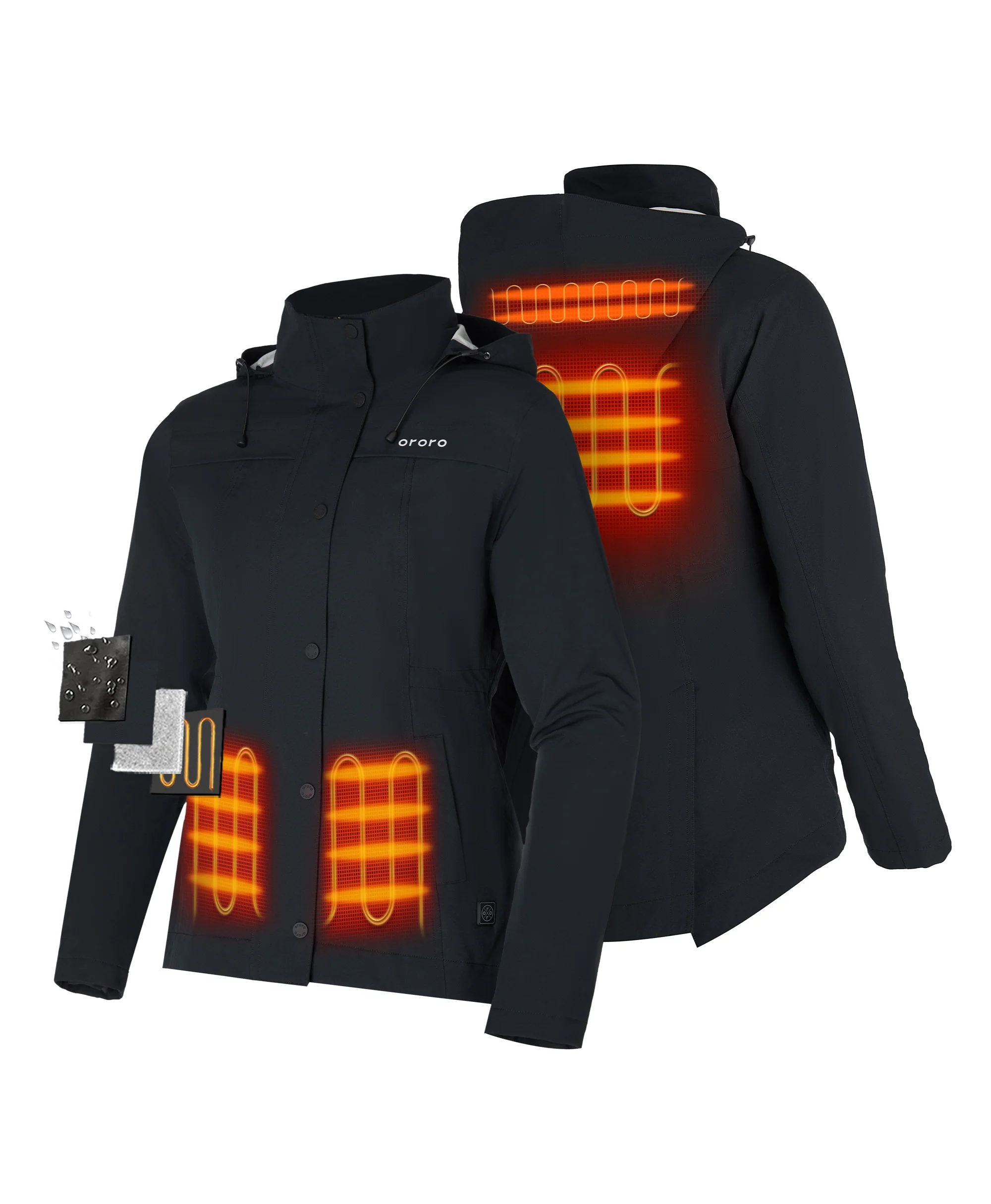 (Open-box) Chantilly Women's Waterproof Heated Sports Jacket (Battery Set Not Included)