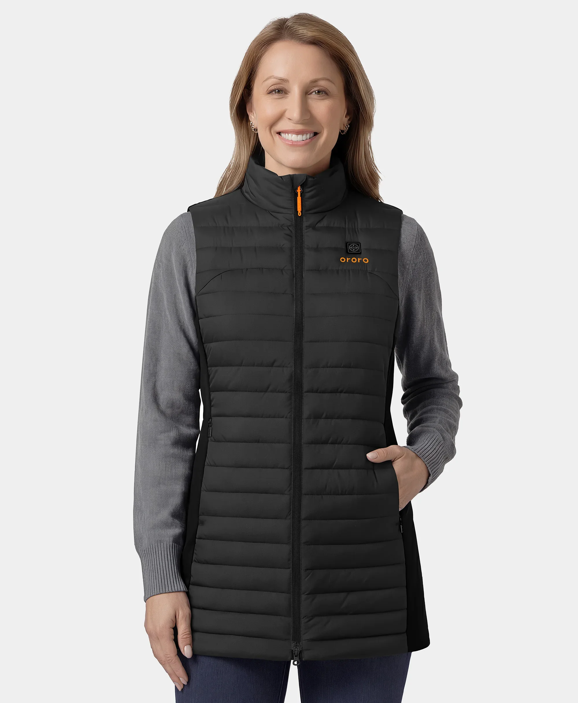 Cloudmere Women's 5-Zone Heated Long Down Vest