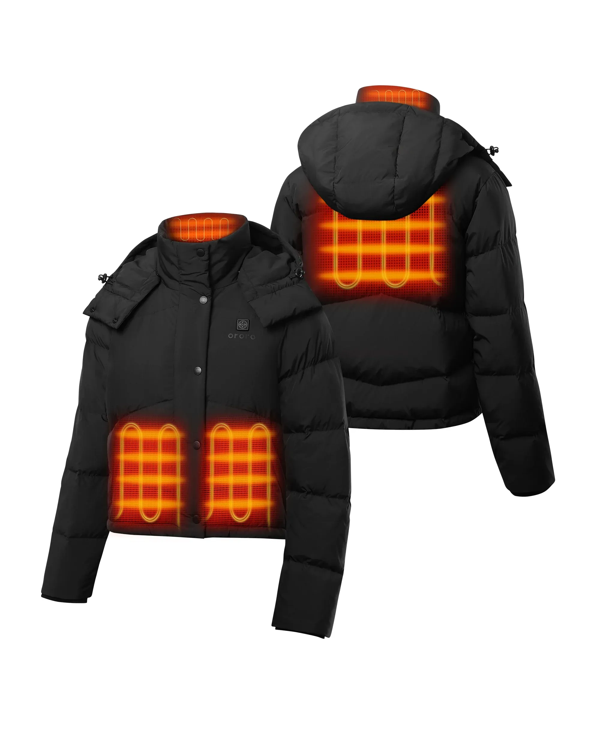 Cloudpop Women's 4-Zone Heated Puffer Down Hooded Jacket (Apparel Only) - Image 2