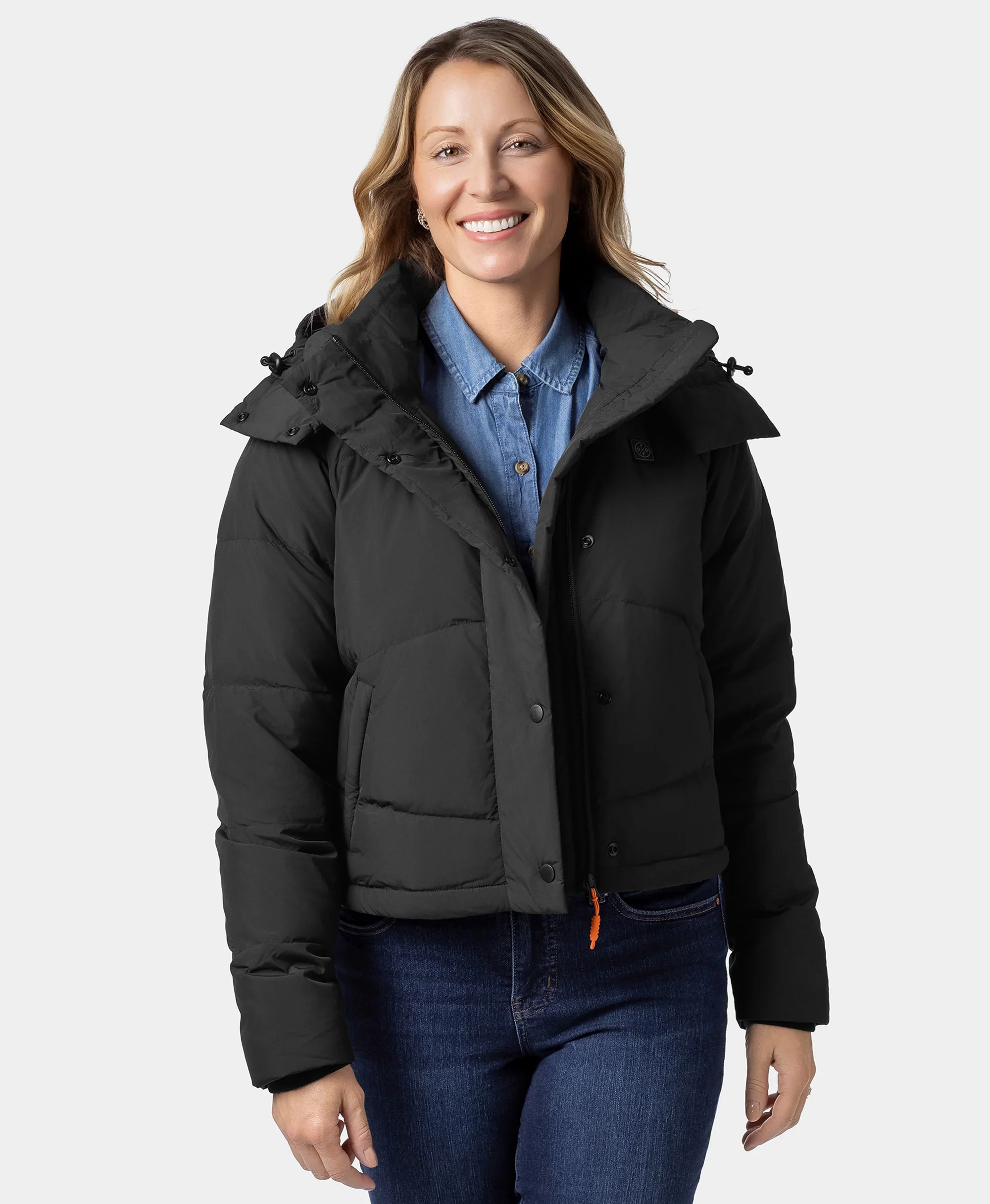 Cloudpop Women's 4-Zone Heated Puffer Down Hooded Jacket (Apparel Only)