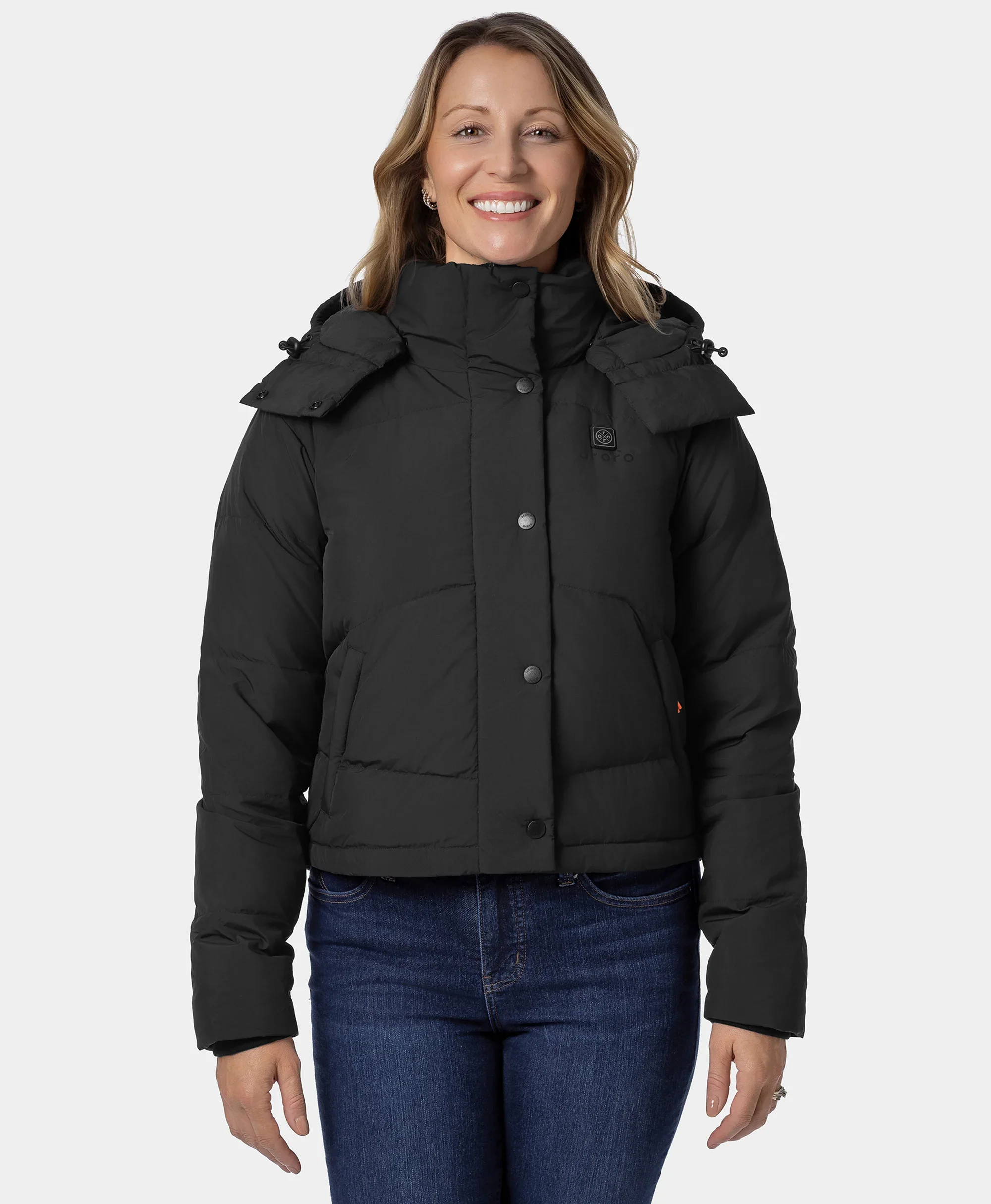 Cloudpop Women's 4-Zone Heated Puffer Down Hooded Jacket (Apparel Only) - Image 3
