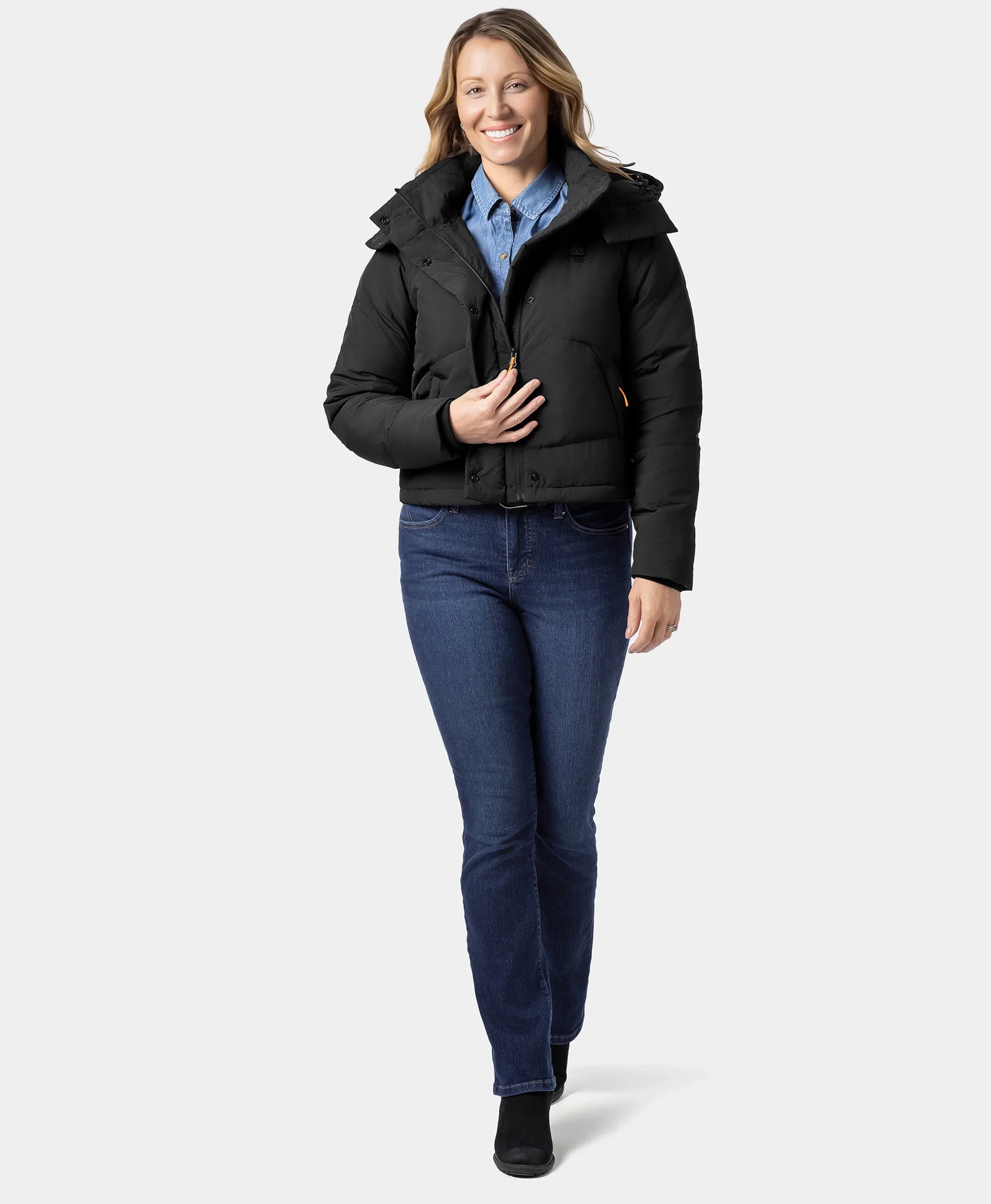 Cloudpop Women's 4-Zone Heated Puffer Down Hooded Jacket (Apparel Only) - Image 5