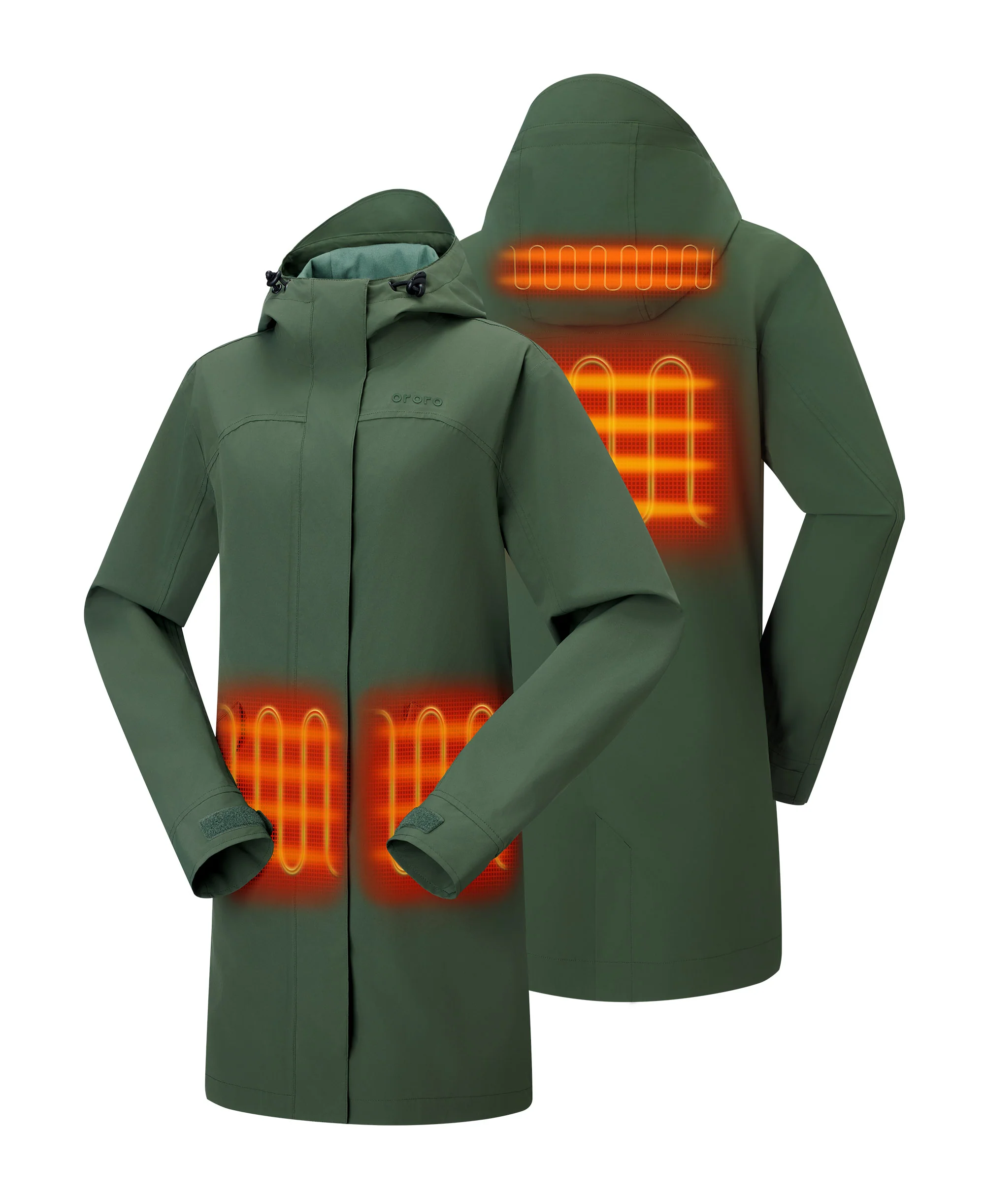 Downtown Women's Heated Rain Trench (Final Sale) - Image 16