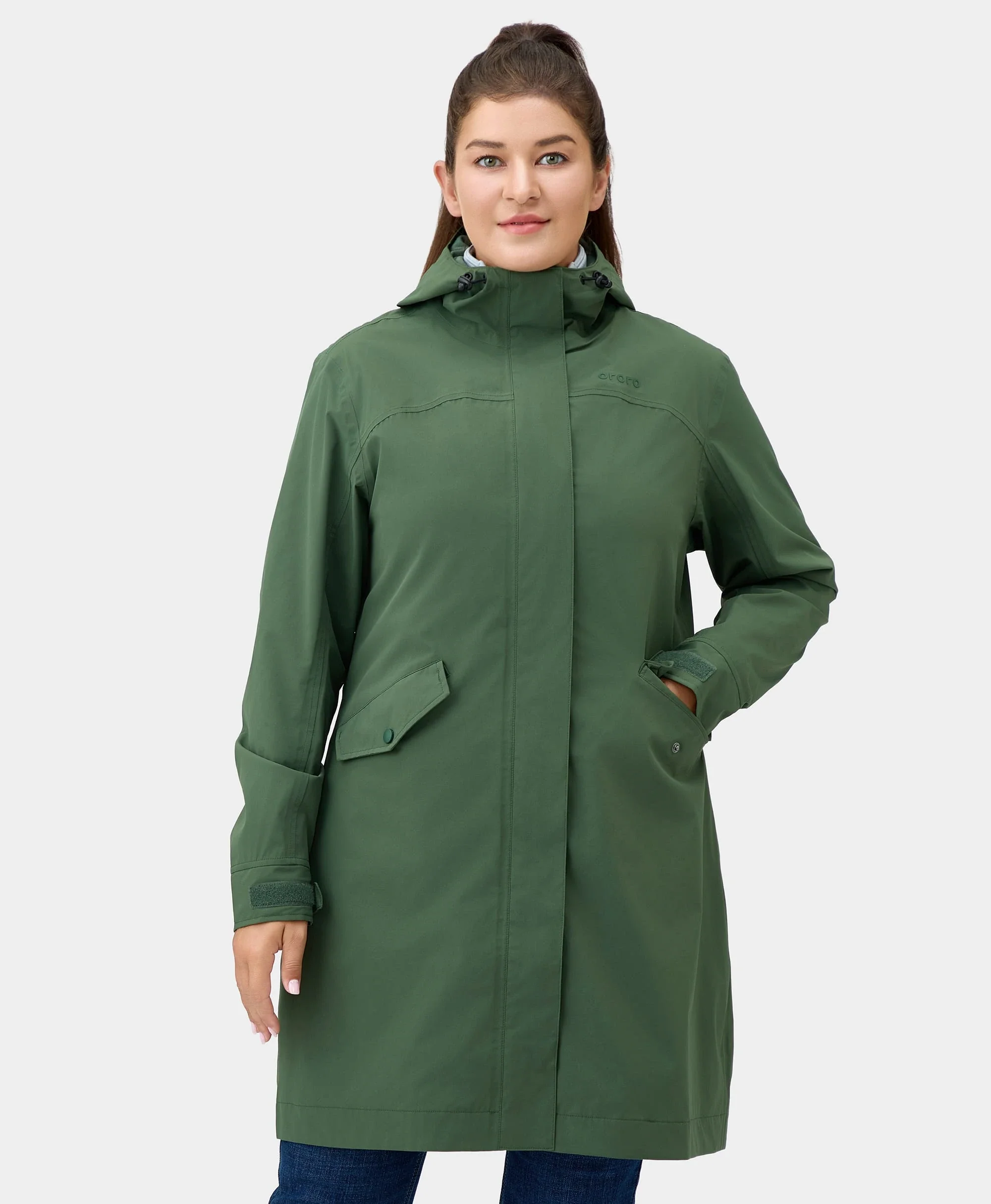 Downtown Women's Heated Rain Trench (Apparel Only) - Image 6