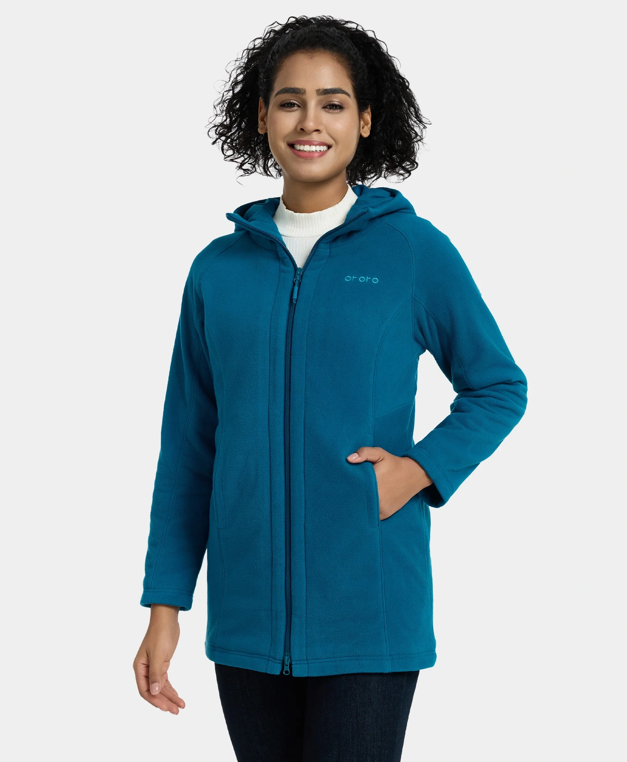 (Open-box) Felicity Women's Heated Fleece Hoodie Jacket(Battery Set Not Included) - Image 11