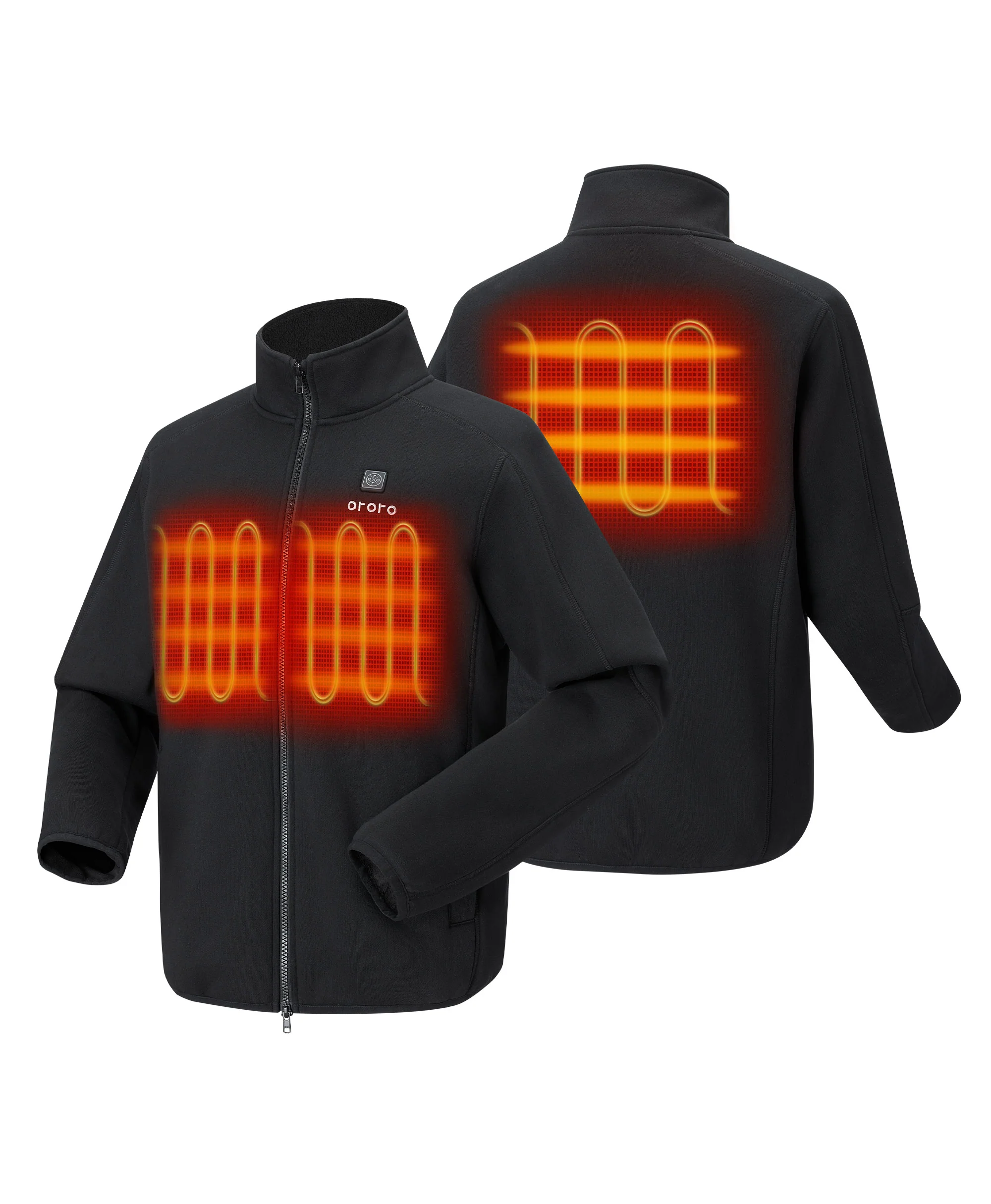 (Open-box) Florence Men's Heated Fleece Jacket - Black(Battery Set Not Included)