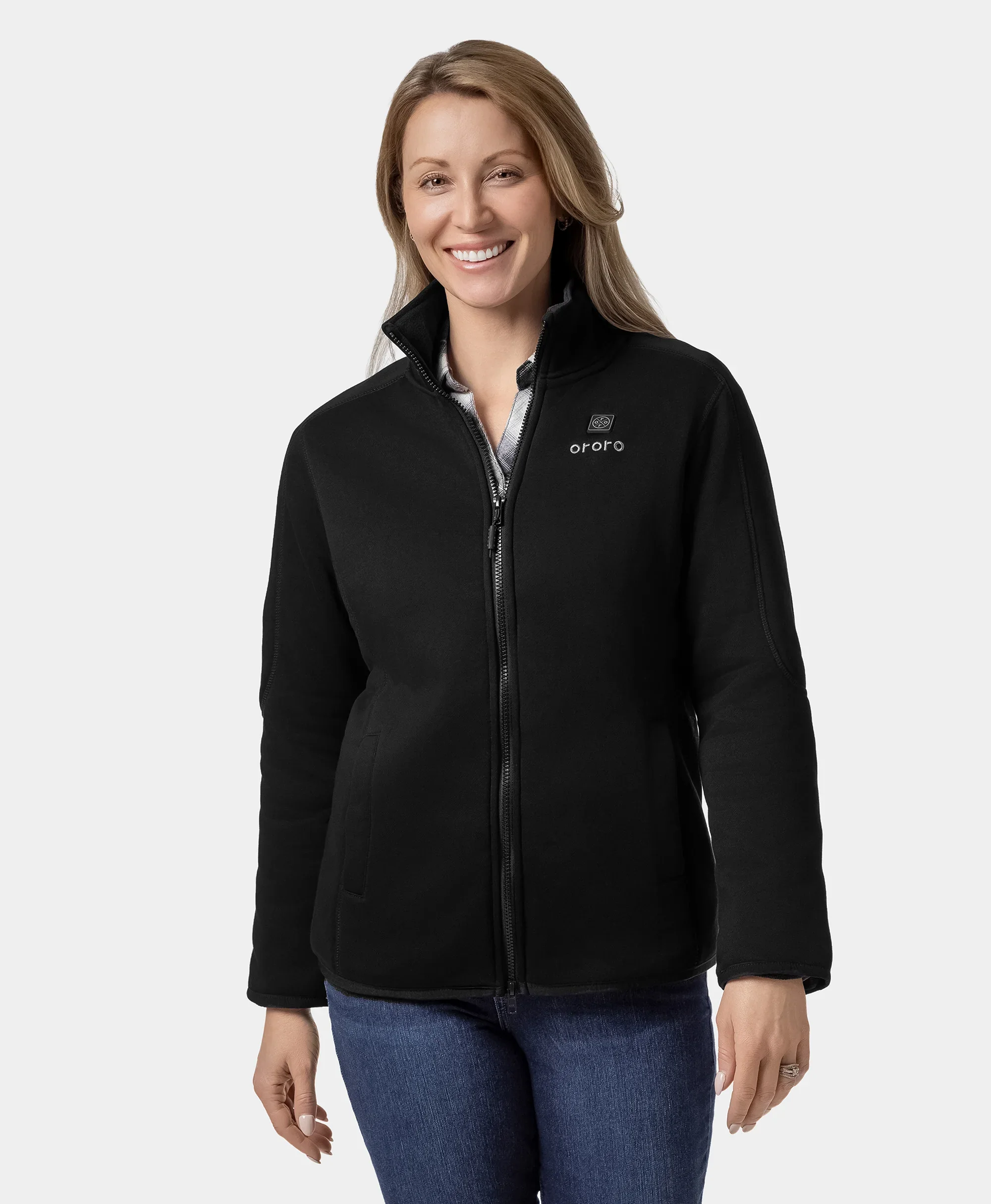 (Open-box) Florence Women's Heated Fleece Jacket - Black(Battery Set Not Included) - Image 6