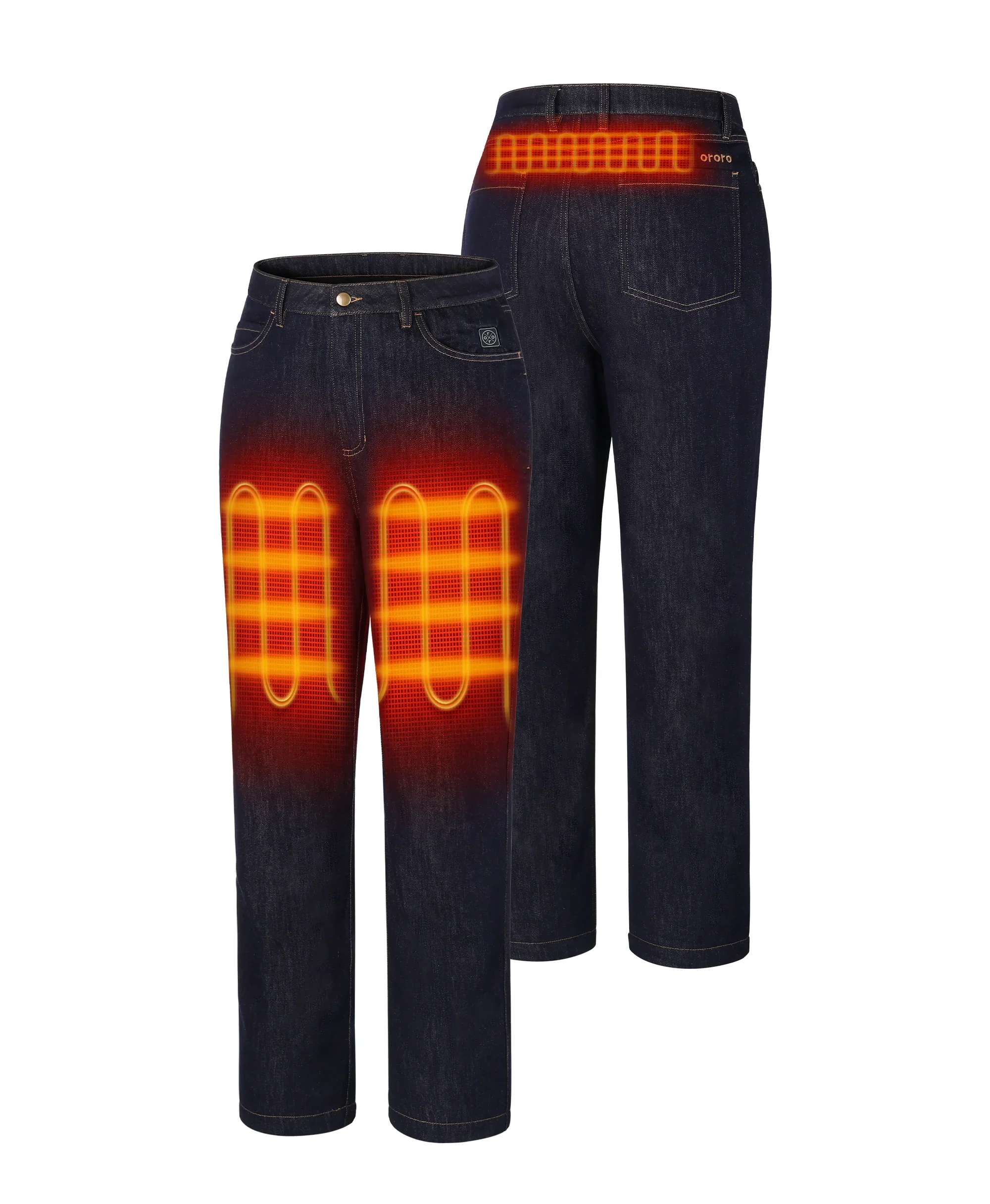Heatenim Women’s Heated Denim Pants with Fleece Lining - Image 2