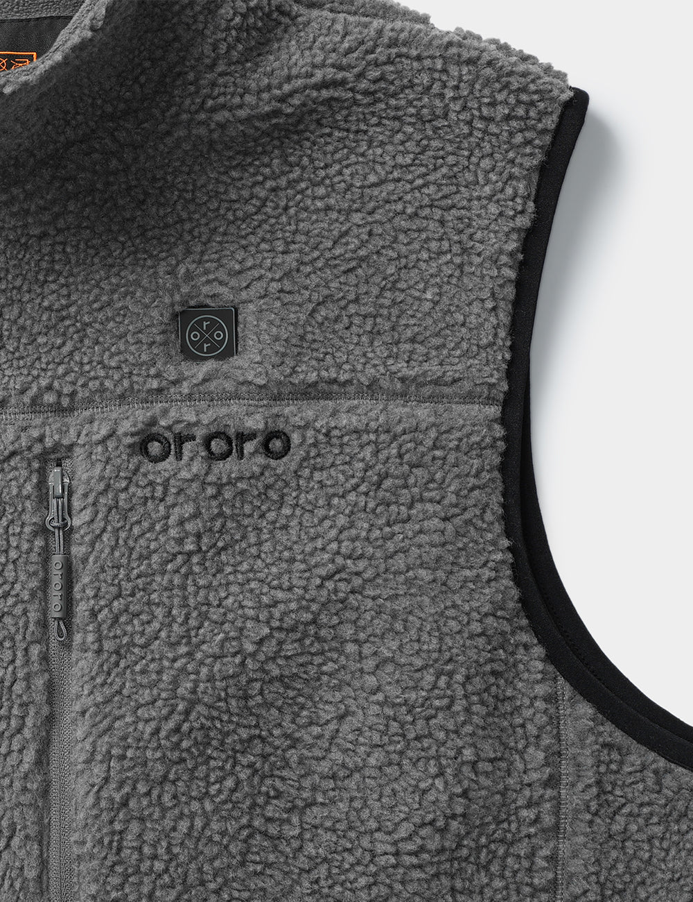 (Open-box) Men's Heated Recycled Fleece Vest - Gray (Battery Set Not Included) - Image 6