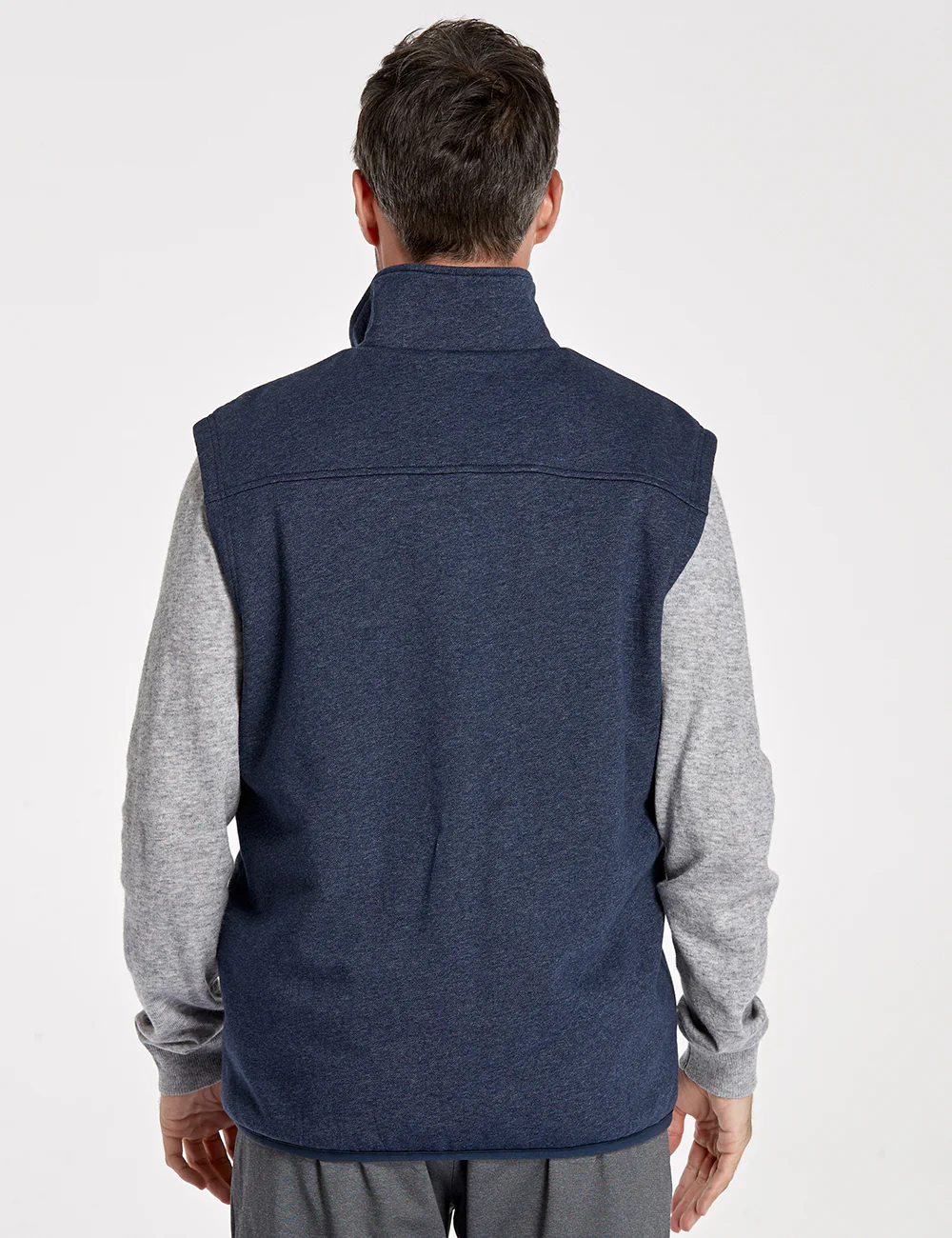 (Open-box) Men's Heated Fleece Vest - Blue (Battery Set Not Included) - Image 4