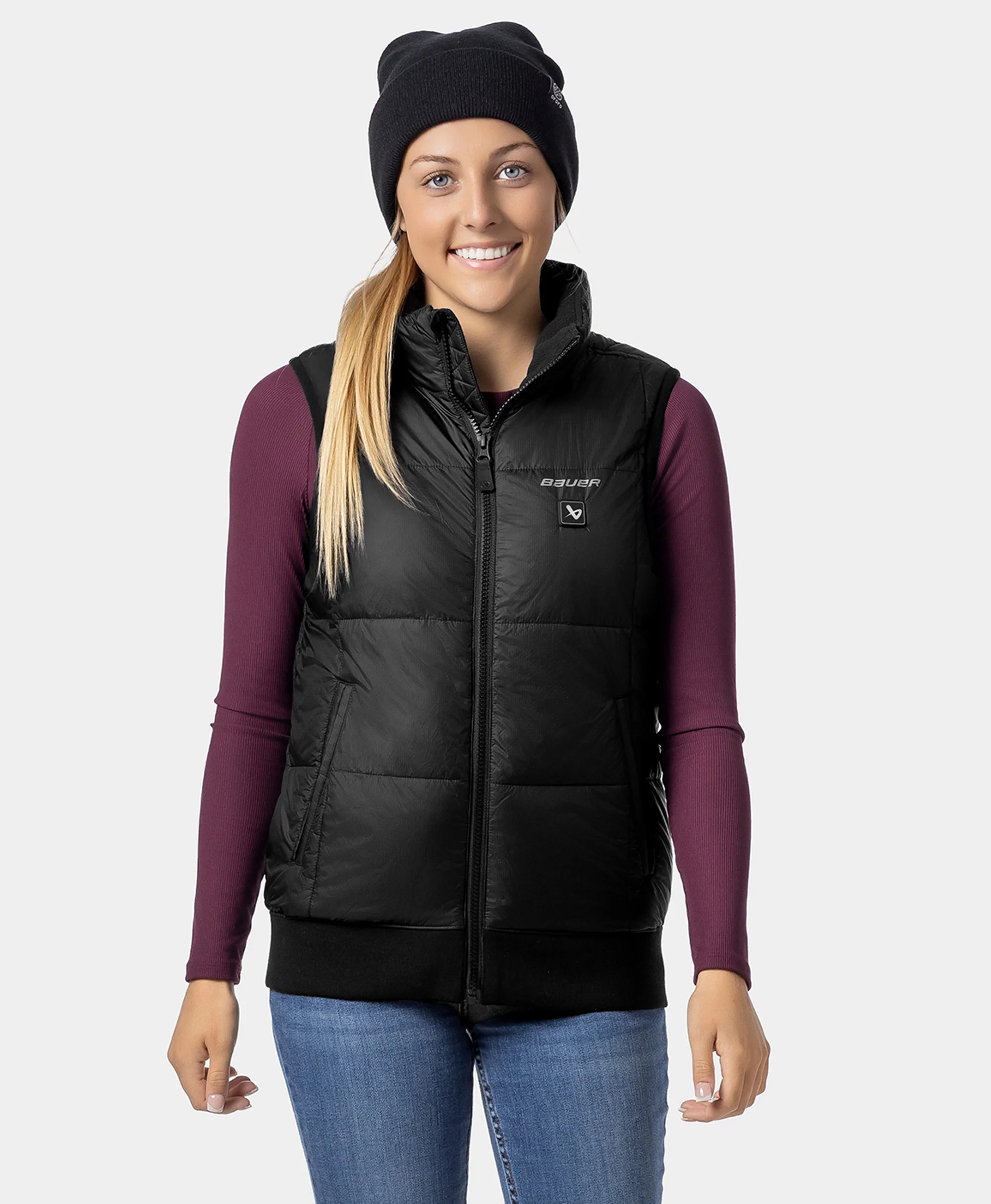 (Open-box) ororo x BAUER REDLINE Women's 4-Zone Heated Puffer Vest (Battery Set Not Included) - Image 7
