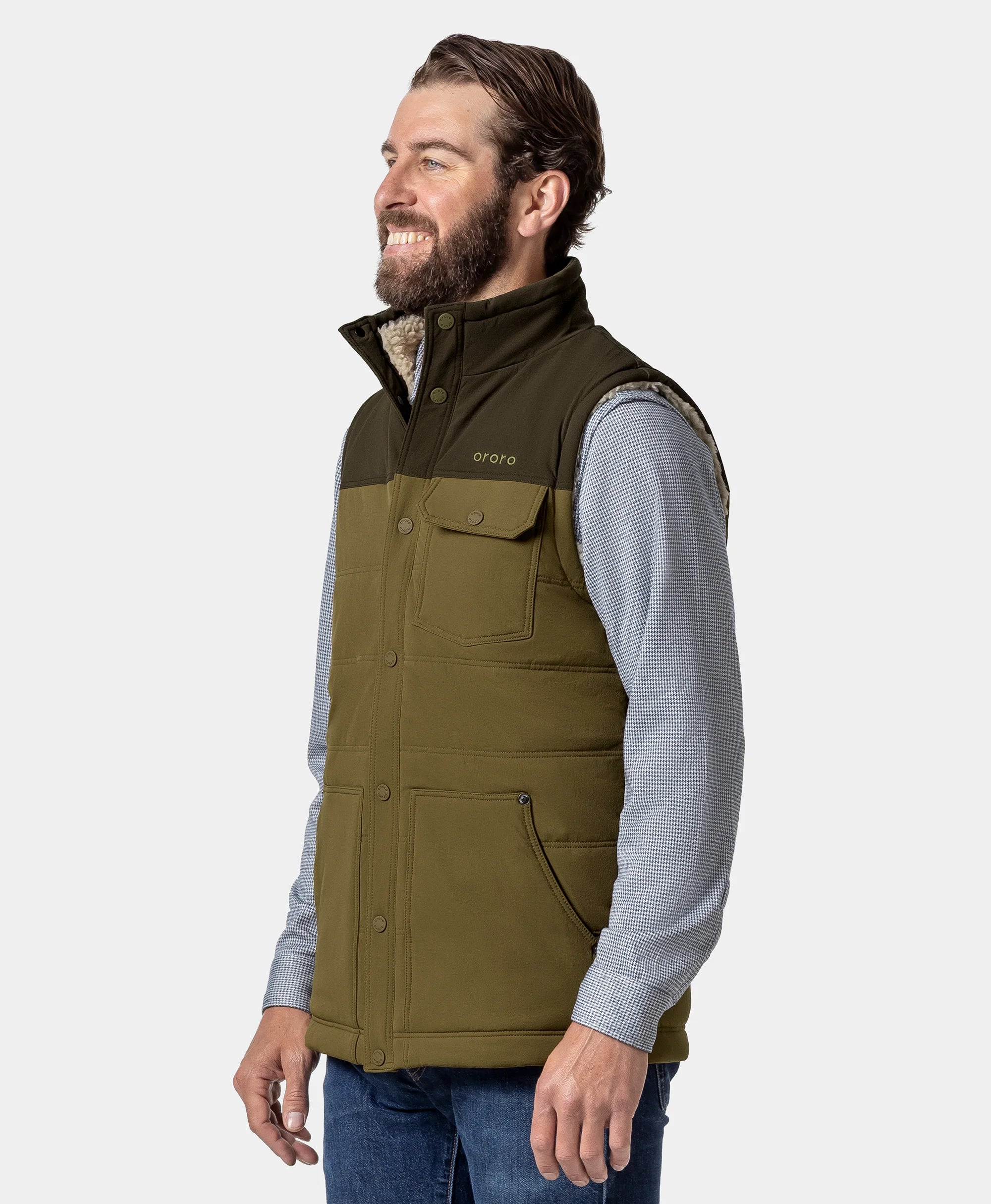 (Open-box) Sierra Men's Heated Sherpa Lined Vest (Battery Set Not Included) - Image 5