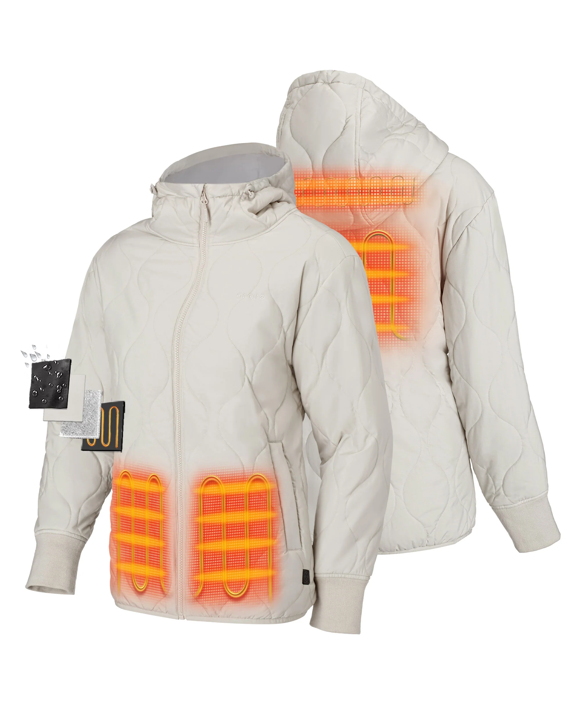 Stargazer Women's Heated Quilted Hoodie Jacket (Apparel Only) - Image 2