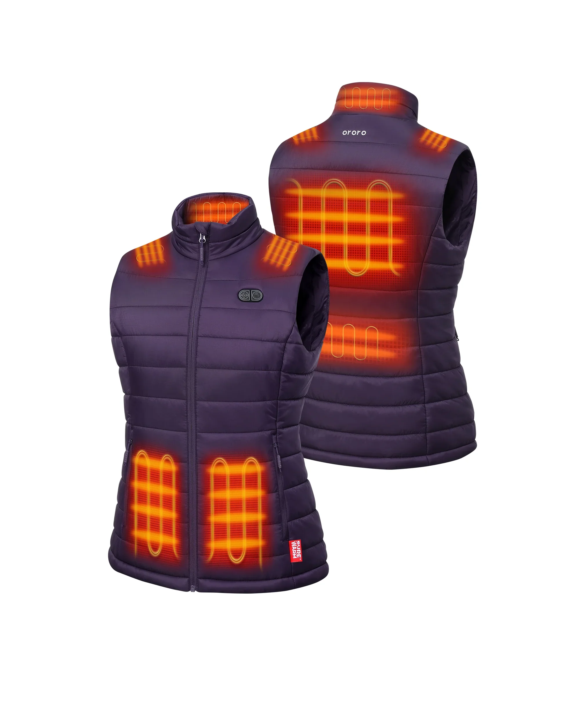 SureWarm® Women's 7-Zone Dual-Control Classic Pro Heated Vest (Lower Back Heating) - Image 12