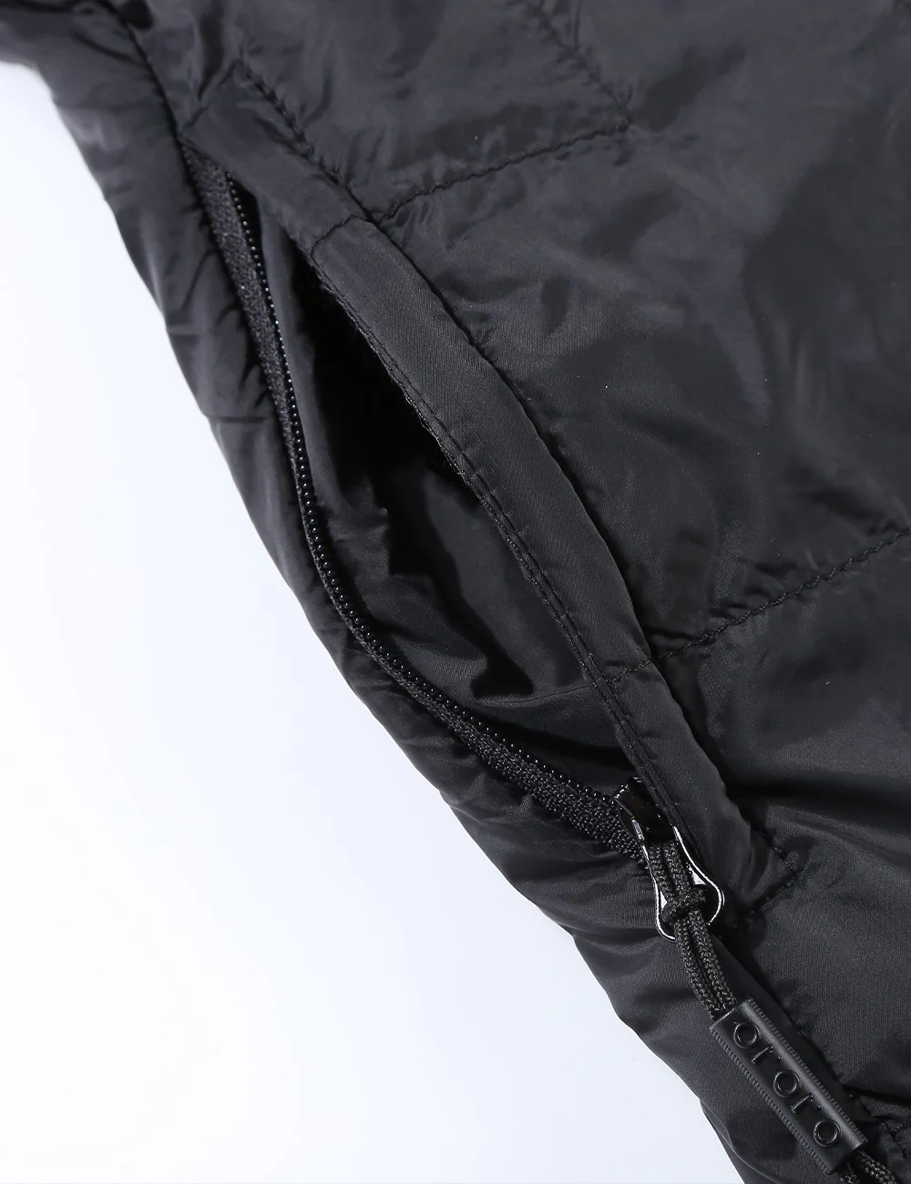 (Open-box) Unisex Lightweight Heated Windbreaker Pullover Hoodie- Black - Image 7