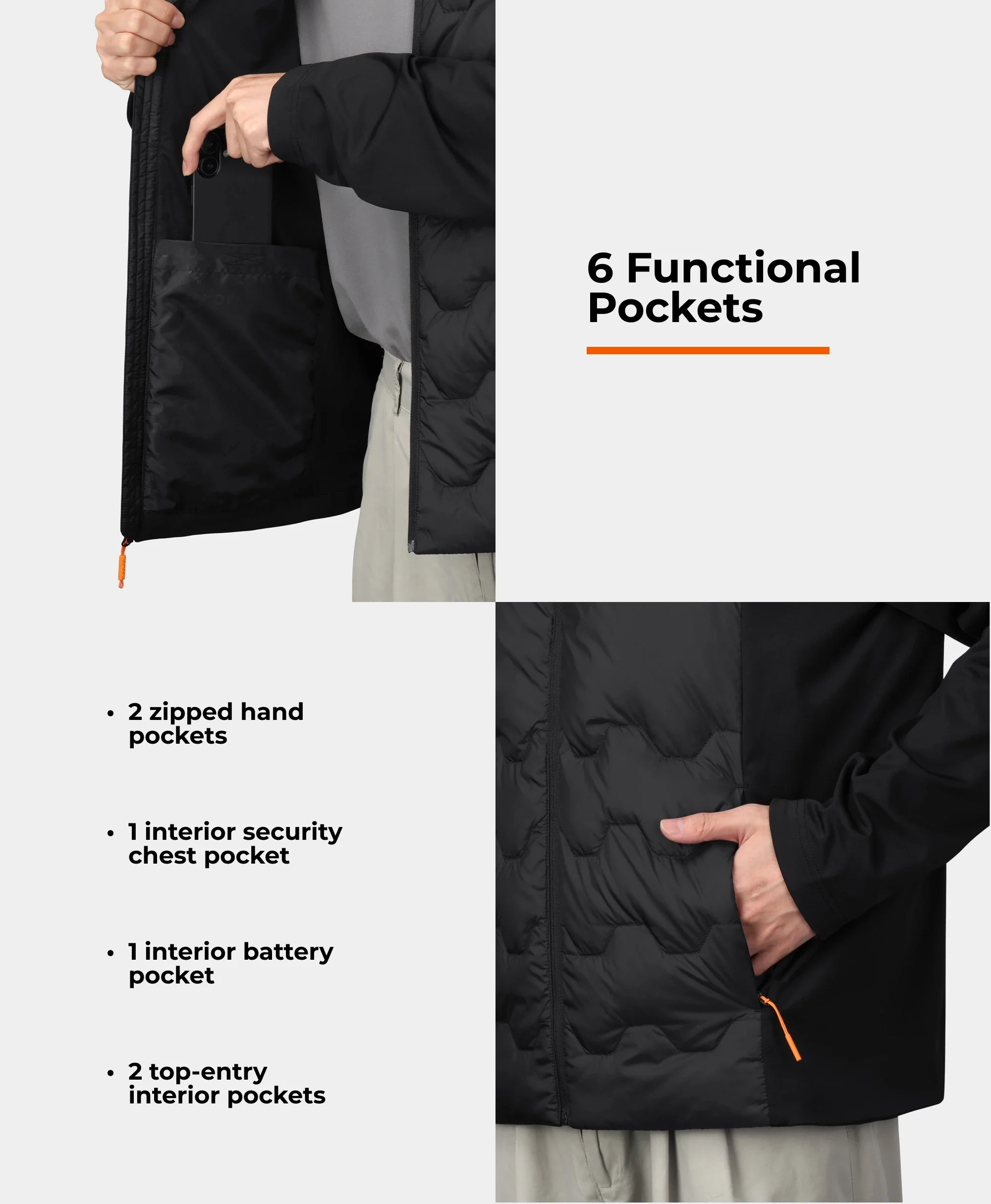 Verbier Men's 4-Zone Heated Down Jacket - Image 8