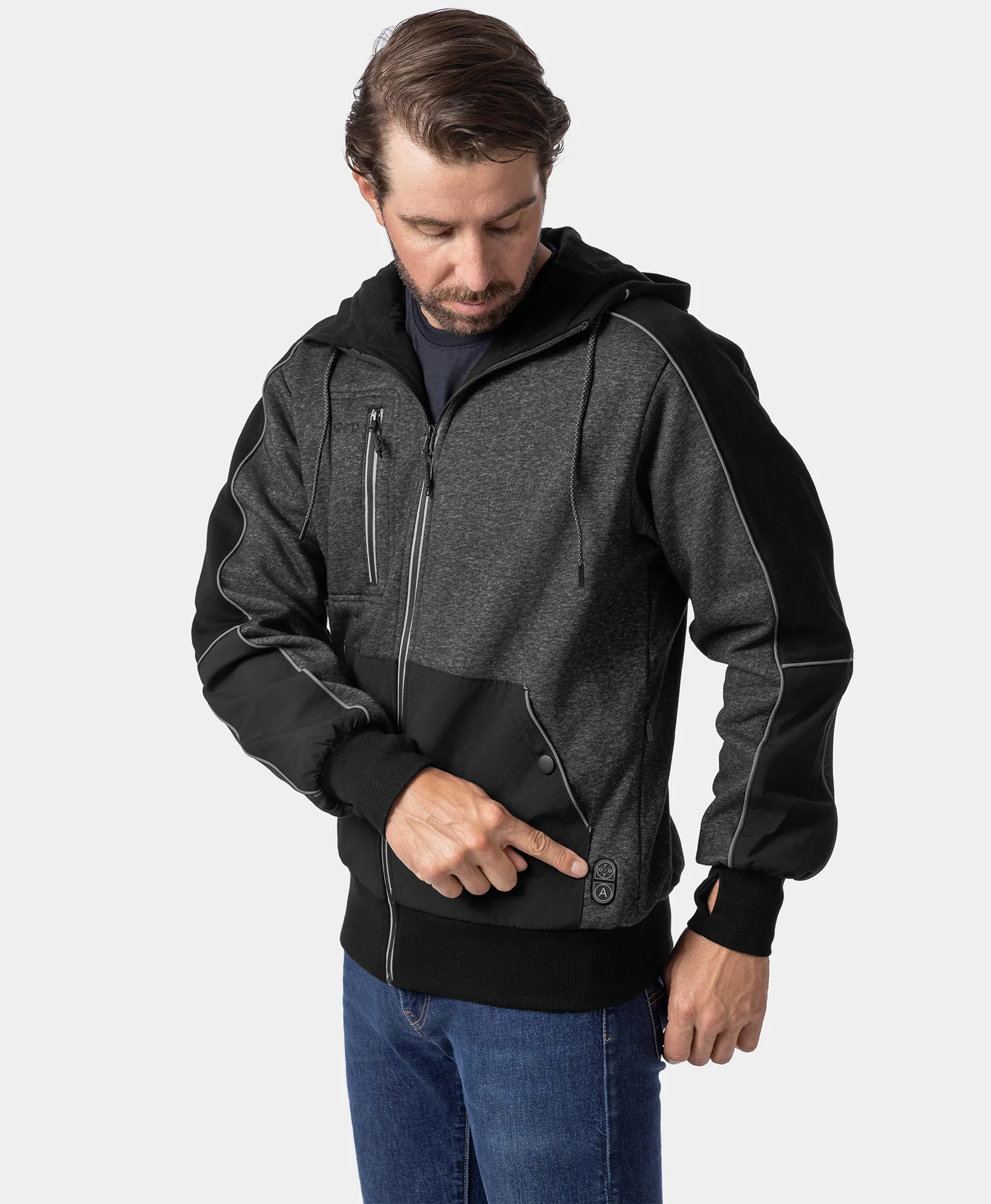 Wayne Unisex 5-Zone Heated Full-Zip Hoodie - Image 7