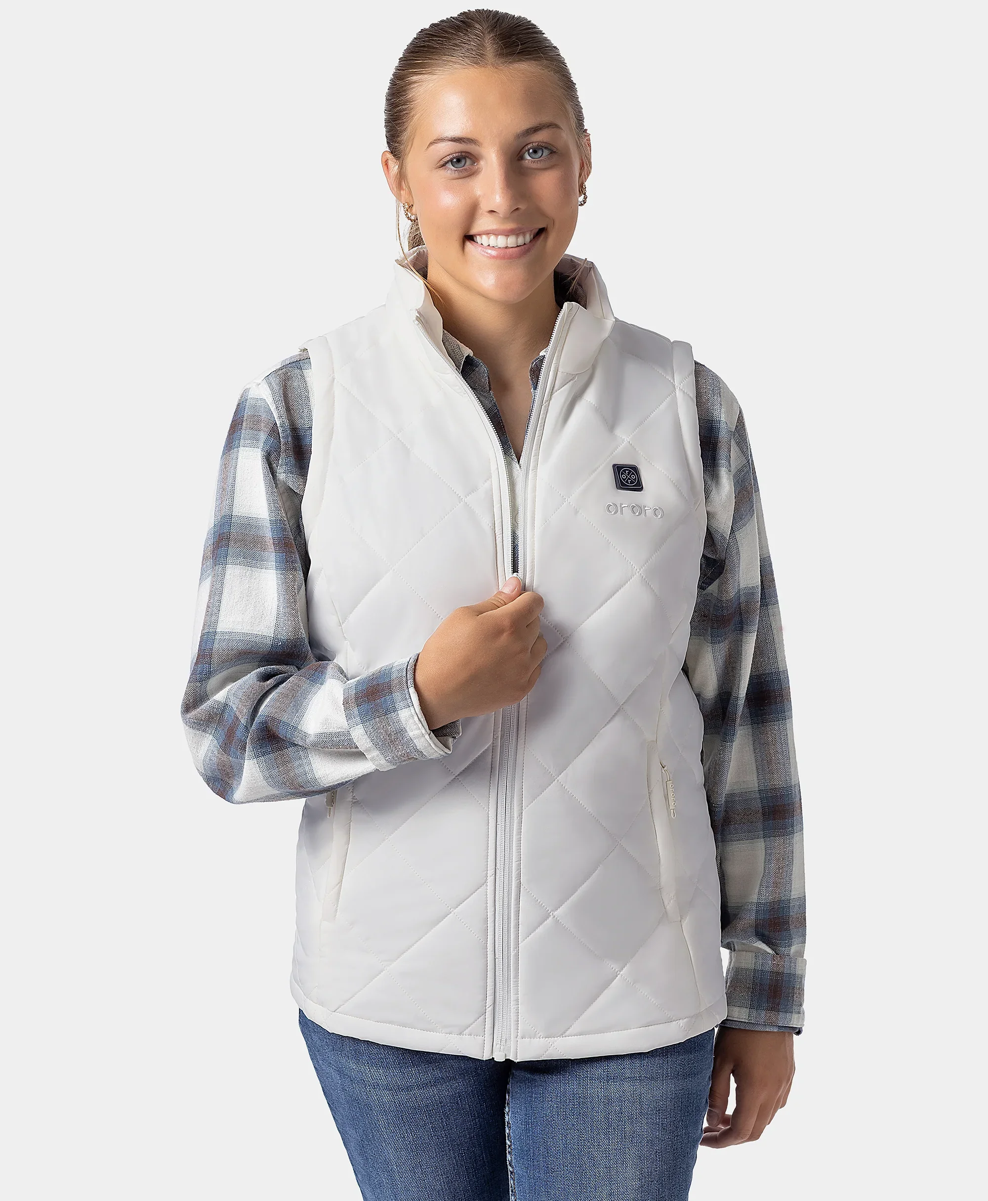 (Open-box) Women’s Junior 4-Zone Heated Quilted Vest (Battery Set Not Included) - Image 3