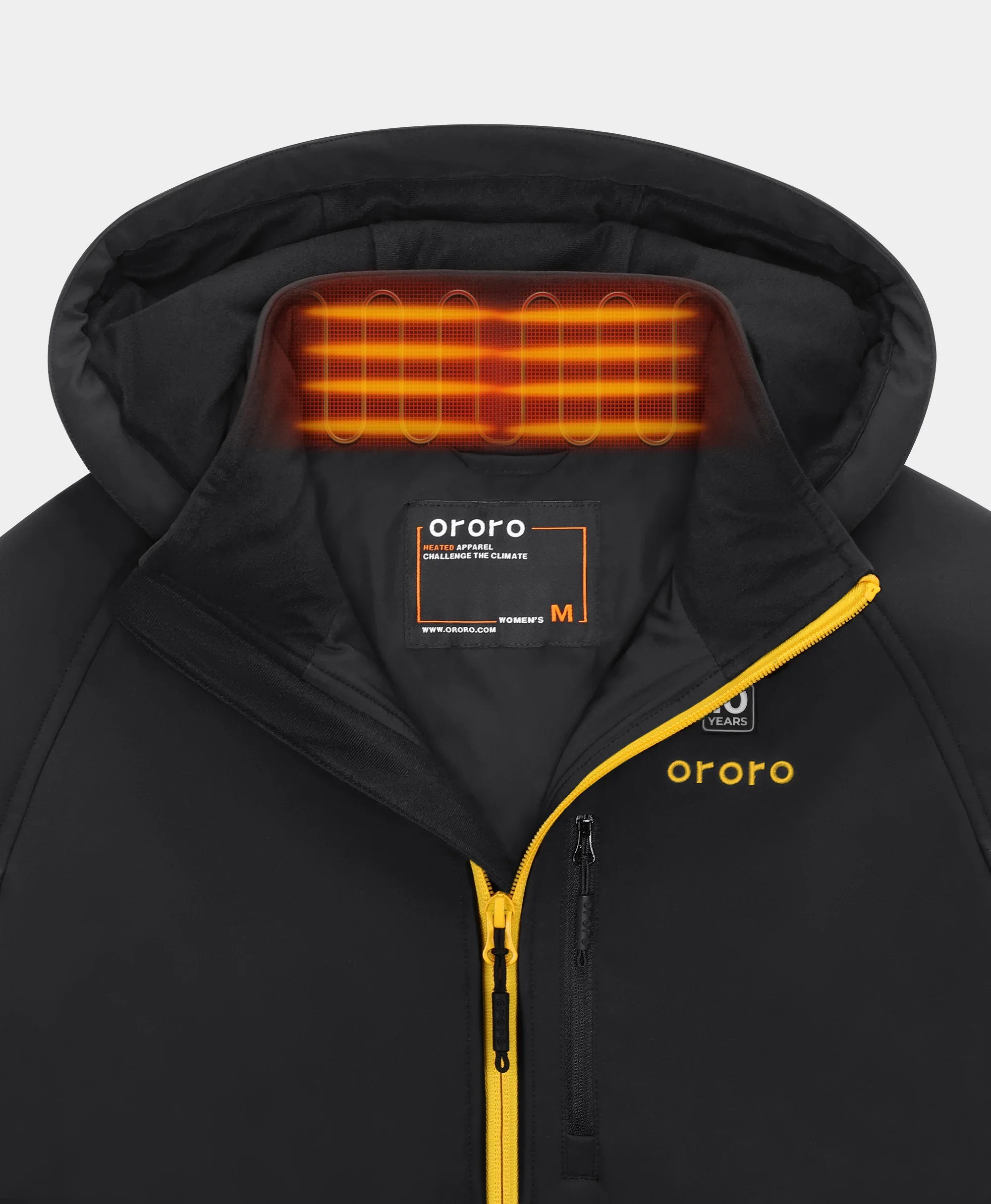 Women's 4-Zone Classic Heated Jacket (10-Year Anniversary Limited Edition) - Black & Gold - Image 6