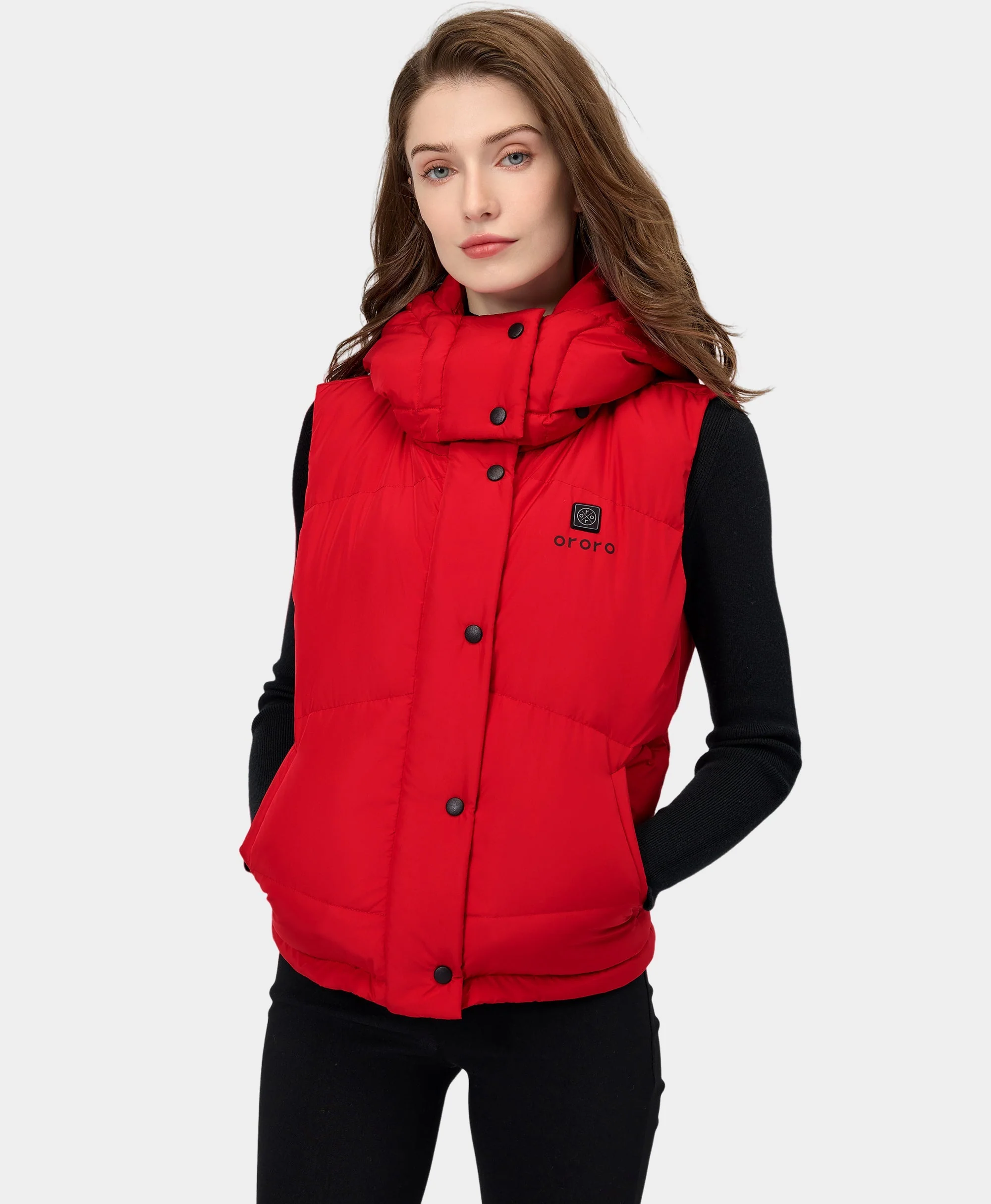 Women's Heated Cropped Puffer Down Vest (Apparel Only) - Image 15