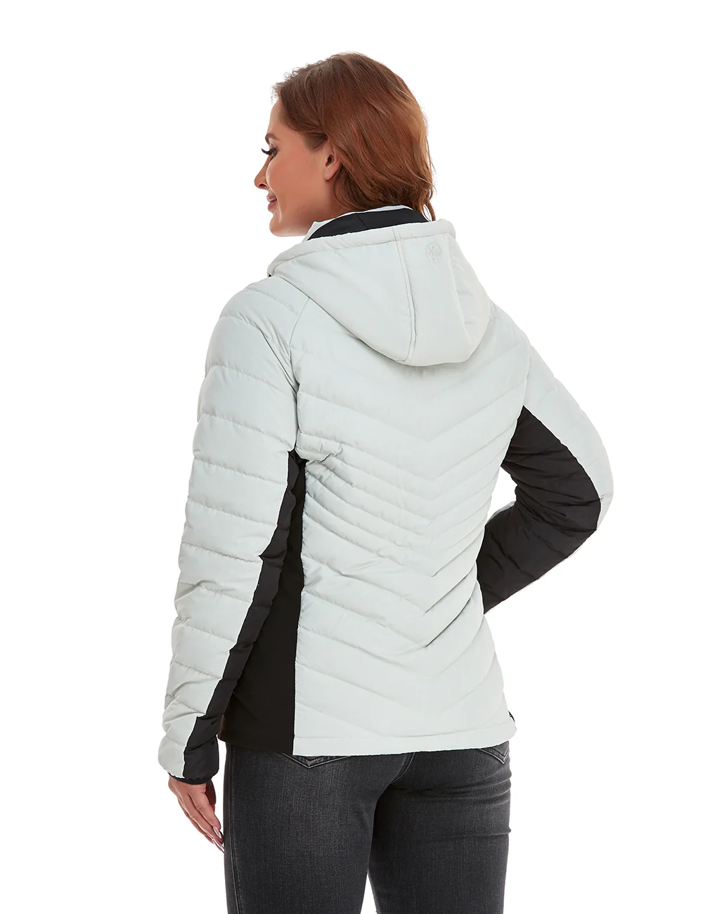 (Open-box) Women's Heated Down Jacket - Black/White (Battery Set Not Included) - Image 4