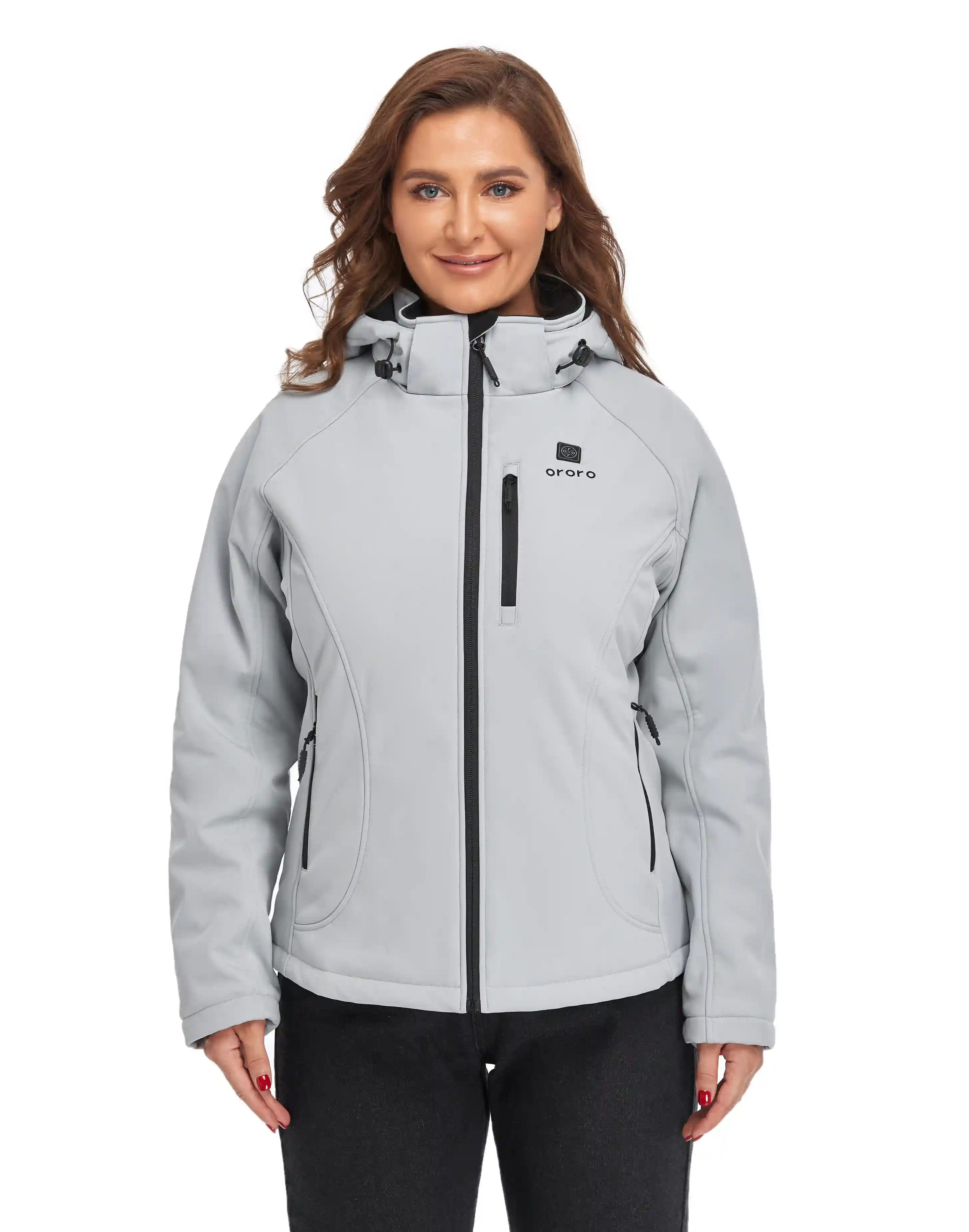 (Open-Box) Women's Heated Jacket - Pink & Purple/Gray (Battery Set Not Included) - Image 13