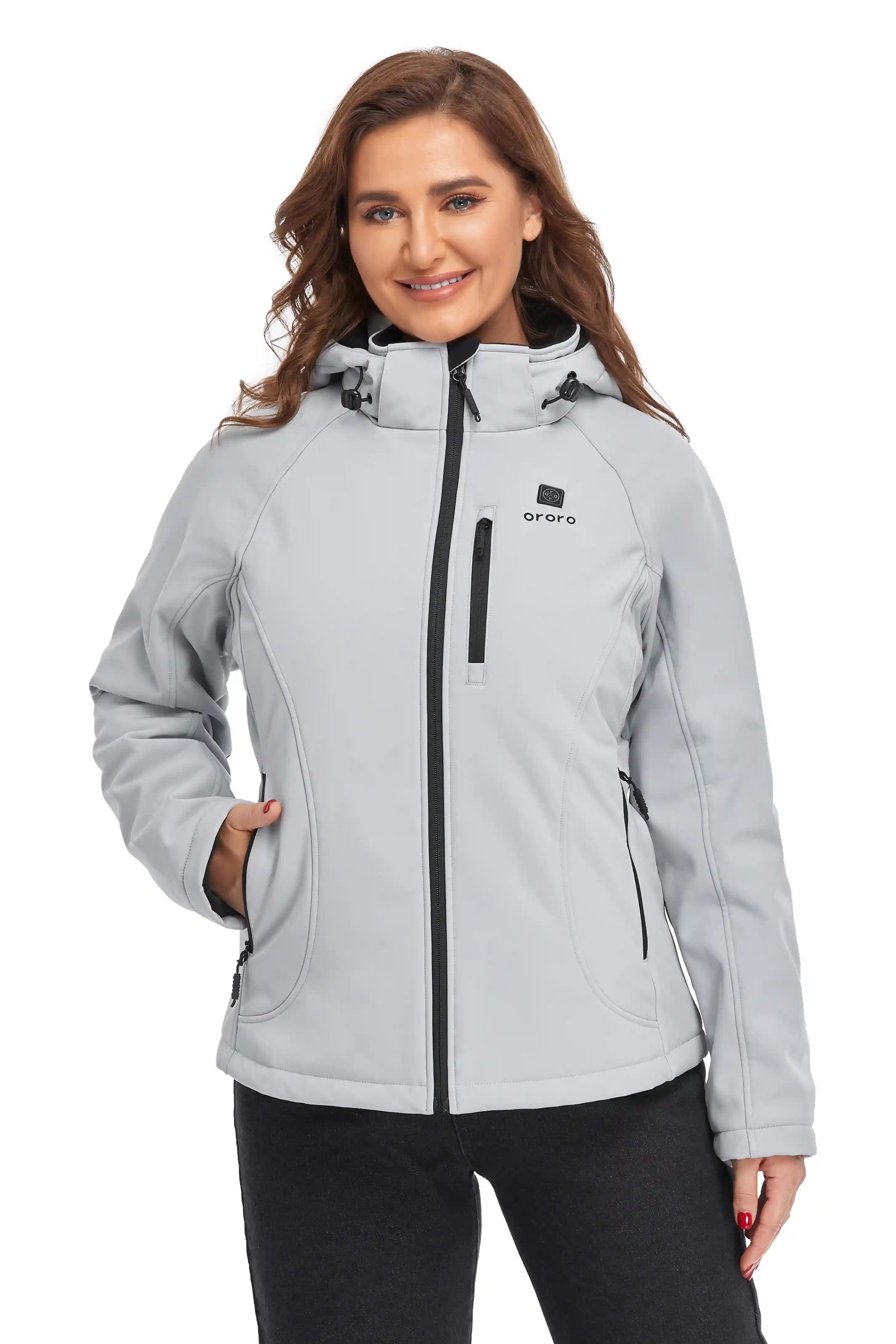 (Open-Box) Women's Heated Jacket - Pink & Purple/Gray (Battery Set Not Included) - Image 14