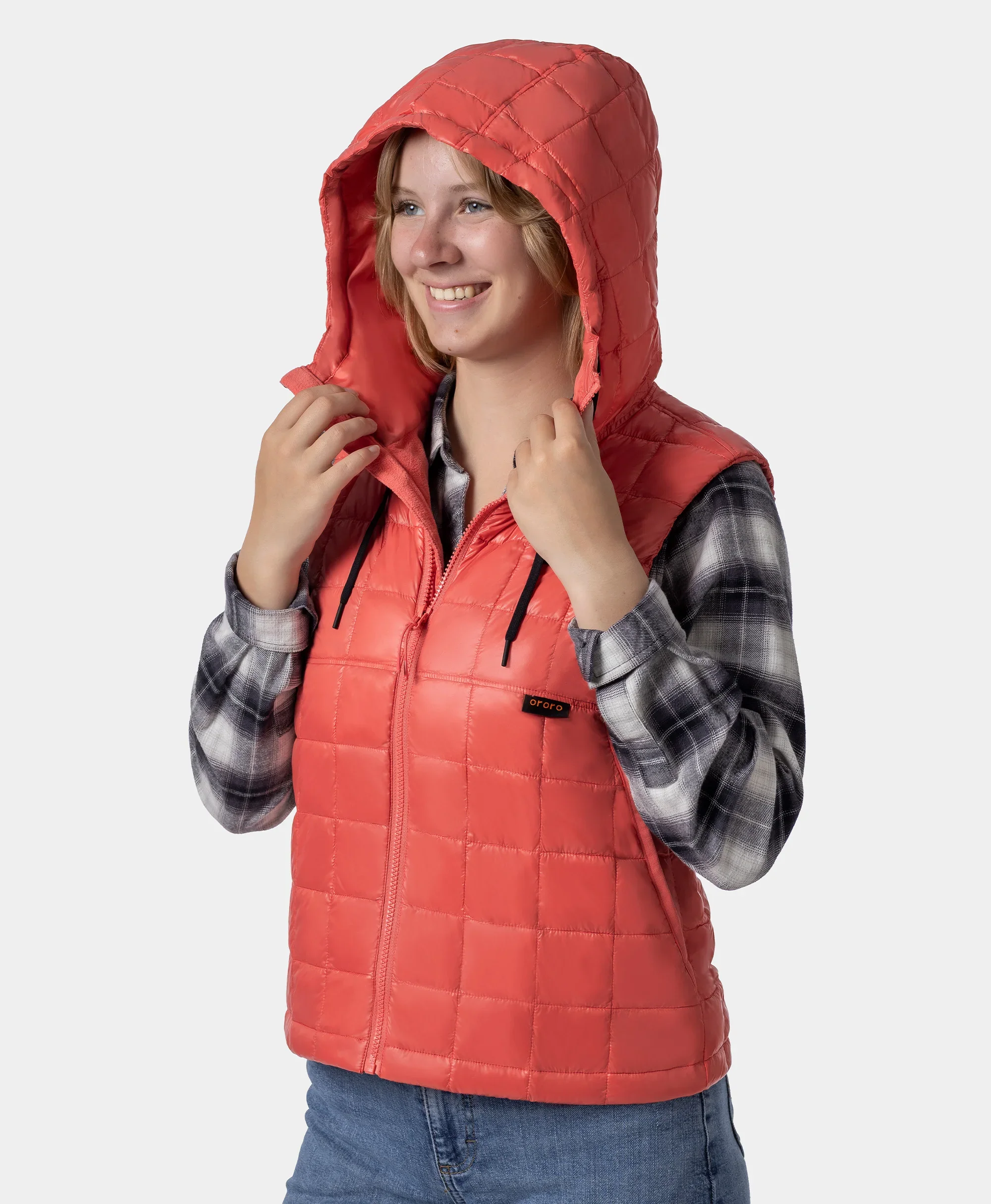 (Open-box) PuffLyte™ Women's Junior 4-Zone Hooded Heated Vest (Battery Set Not Included) - Image 3