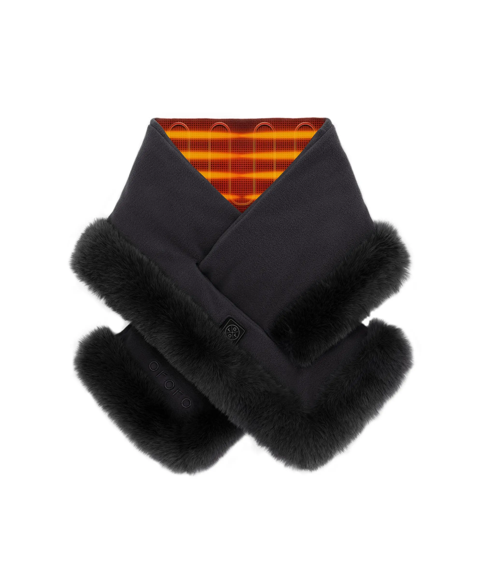 Queen Cove Unisex Heated Faux Fur Fleece Scarf - Image 9